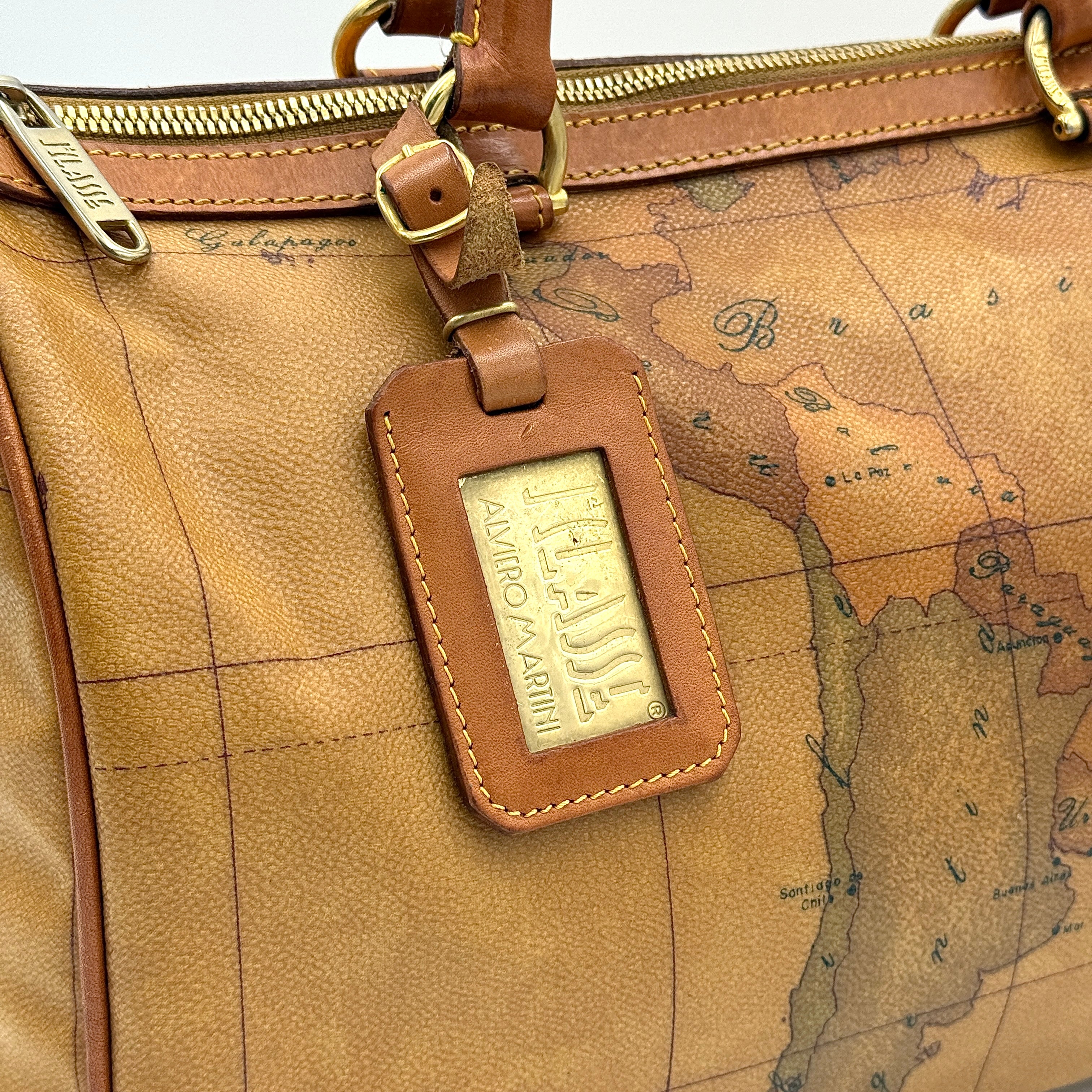 Alviero Martini 1A Classe Geo Boston Bag Tan