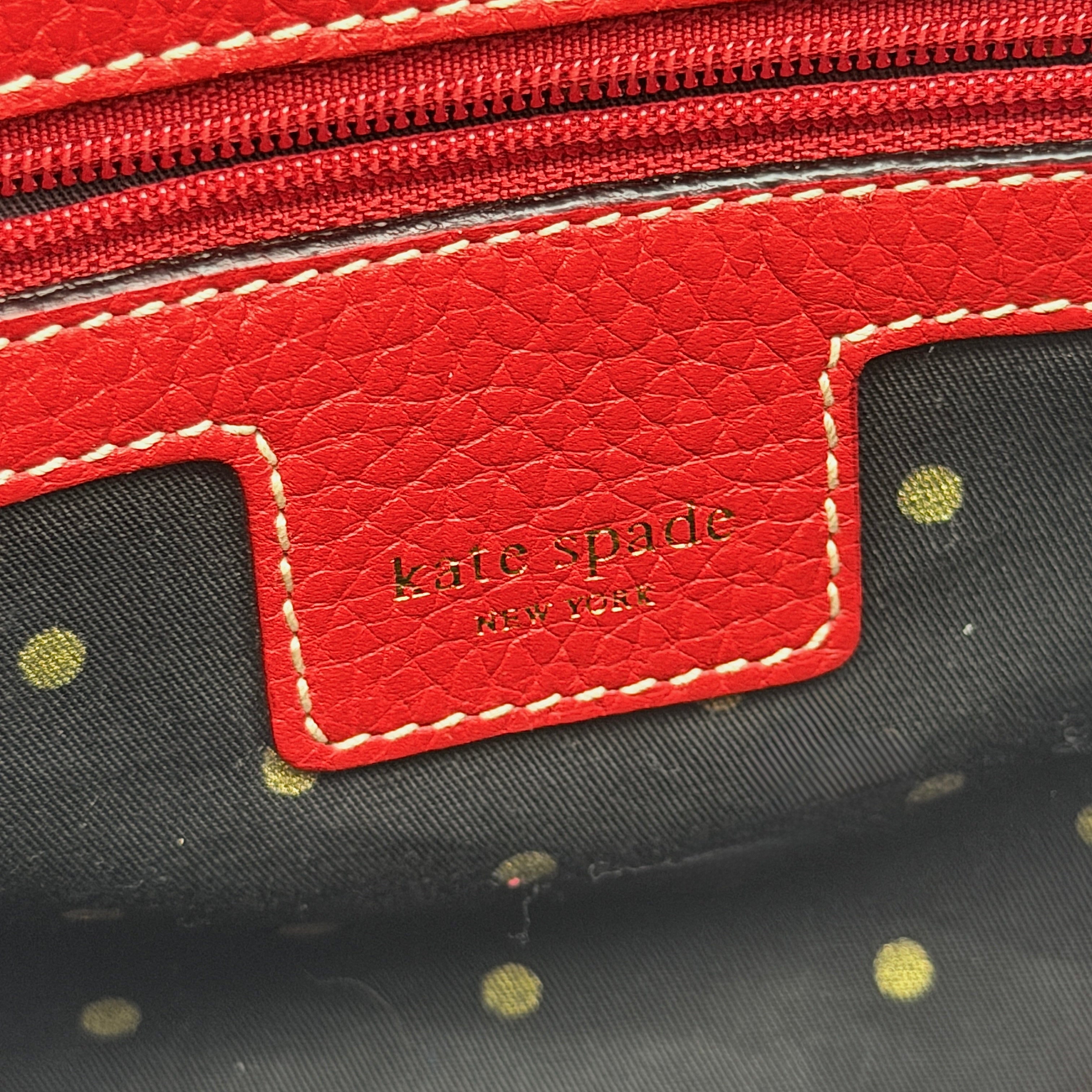 Kate Spade Bea Tarrytown Baguette Shoulder Bag Red