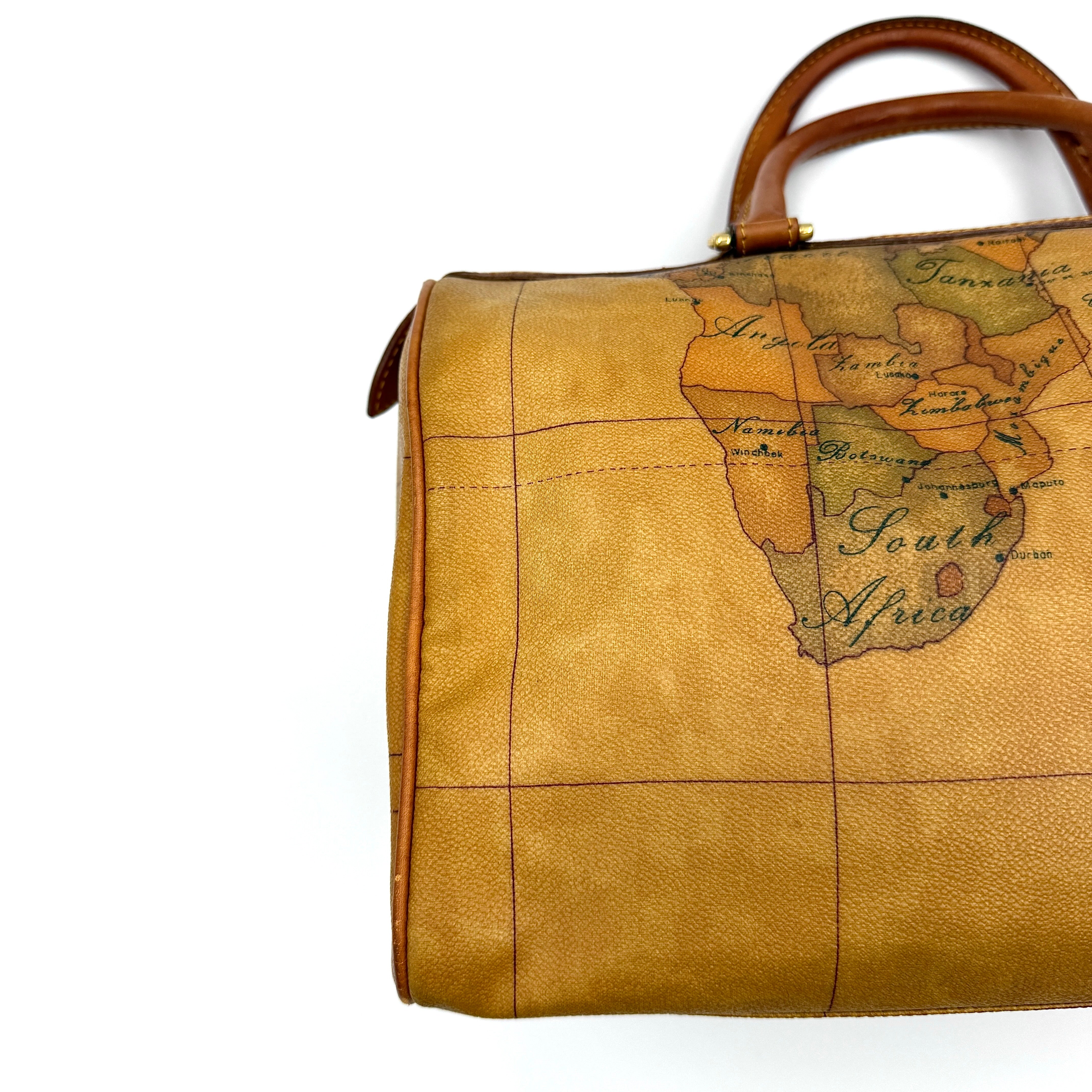 Alviero Martini 1A Classe Geo Boston Bag Tan