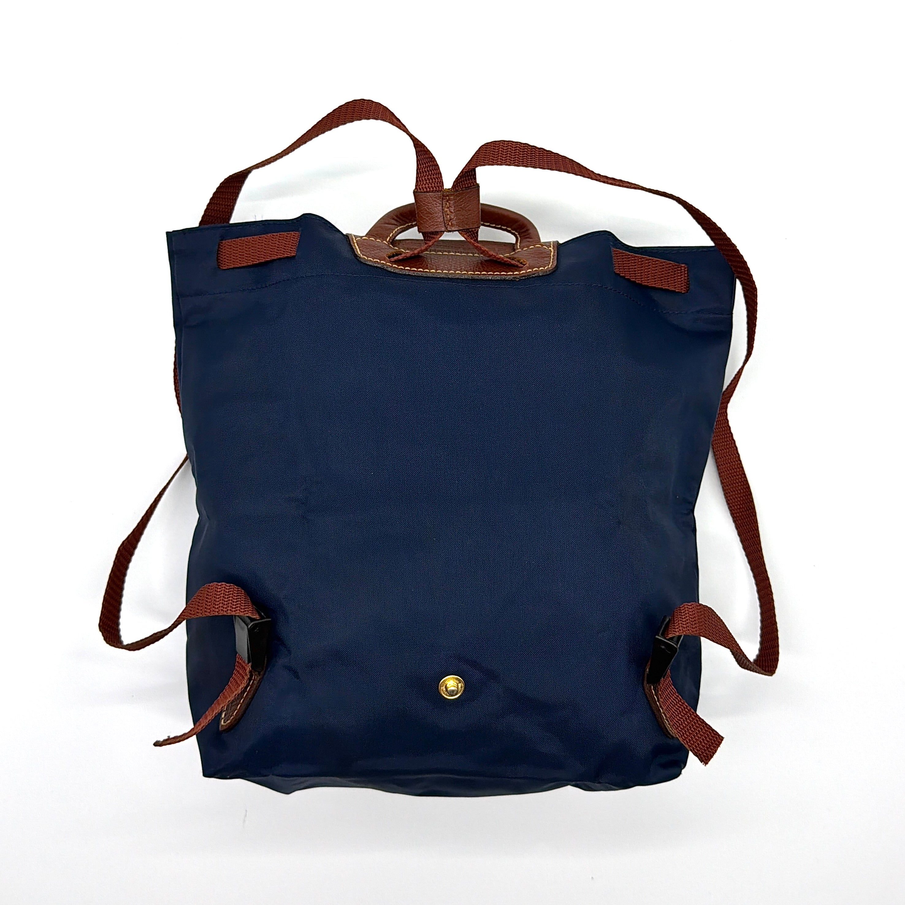 Longchamp Le Pliage Original Backpack Blue/Brown (Foldable)