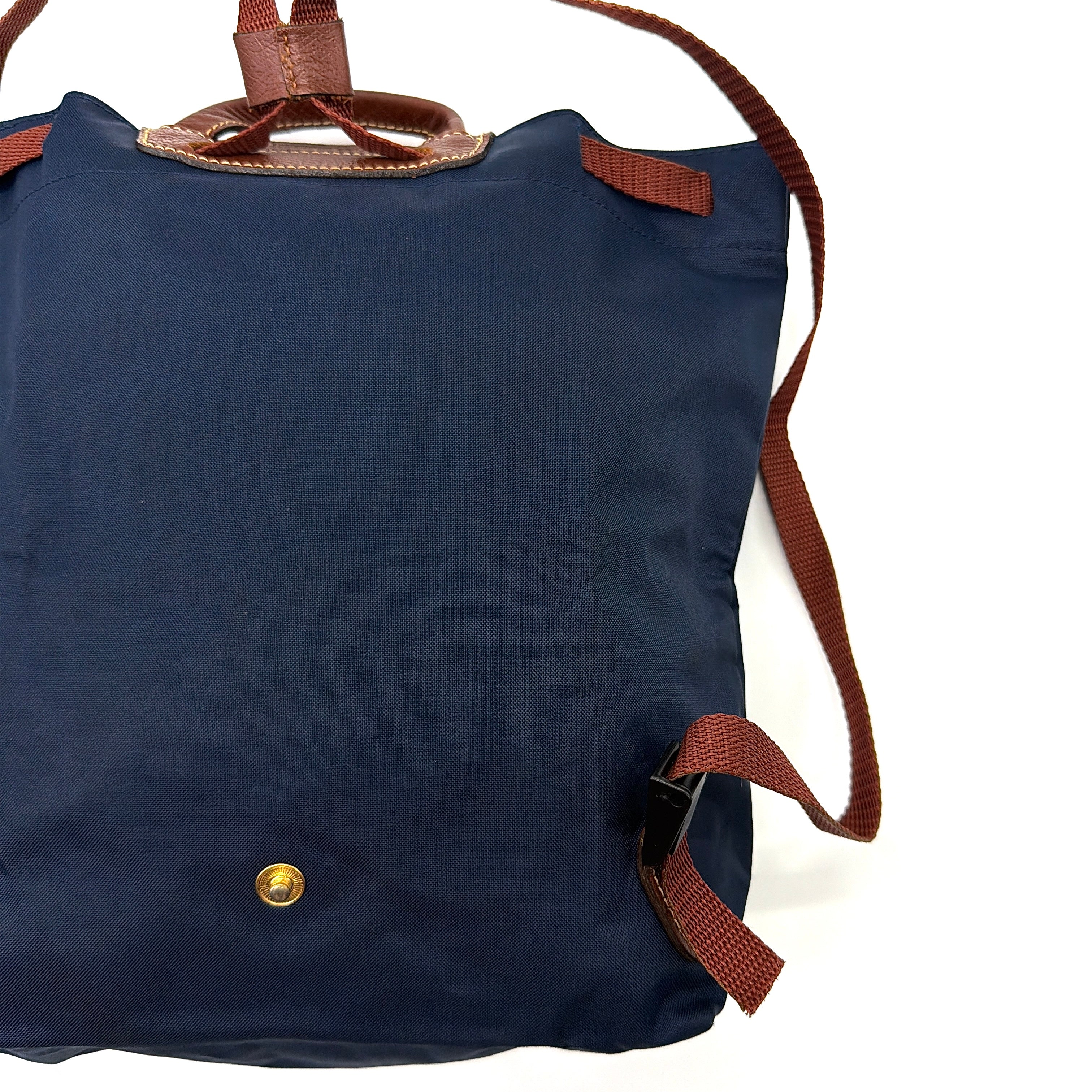 Longchamp Le Pliage Original Backpack Blue/Brown (Foldable)
