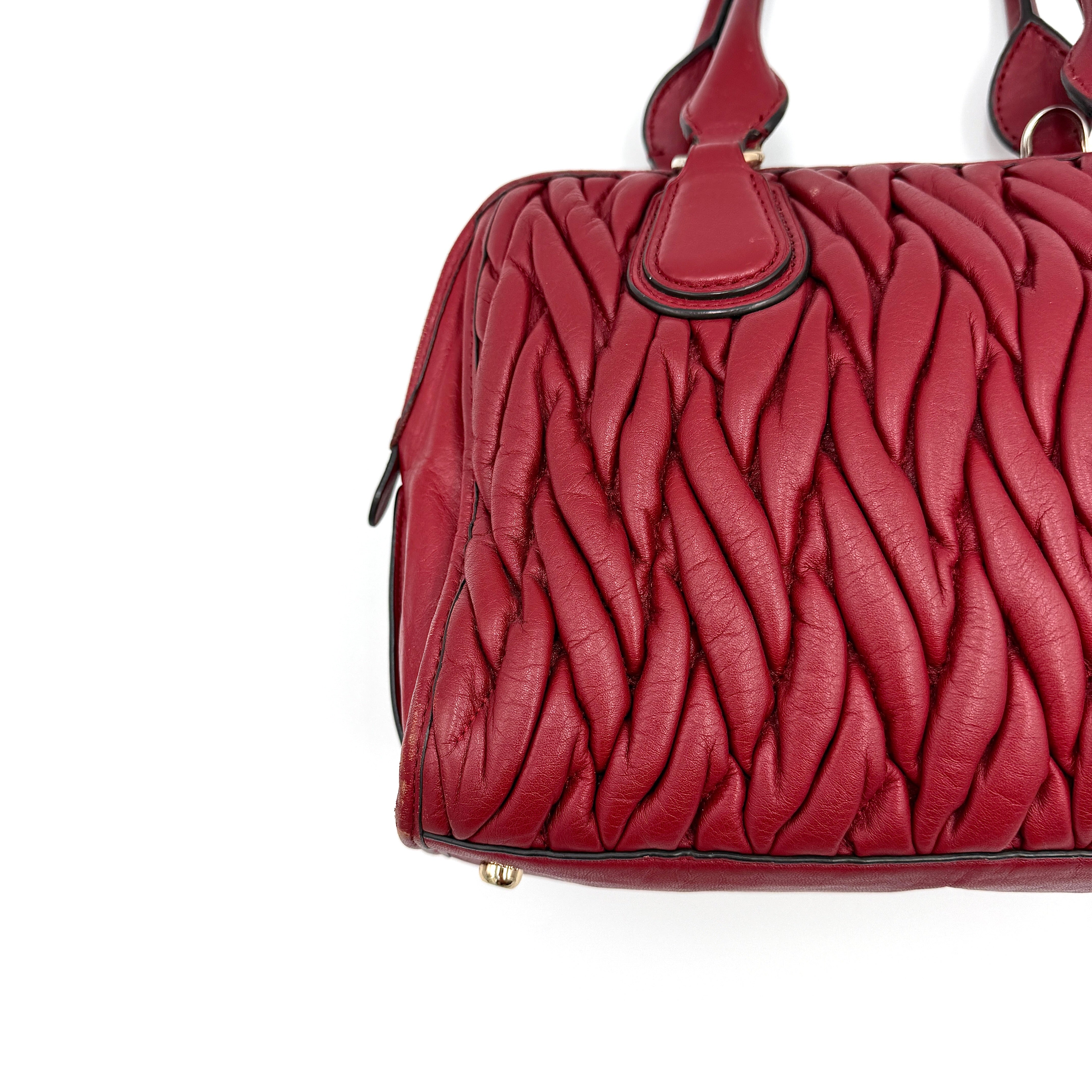 Coach Nolita Matelasse Handbag Red