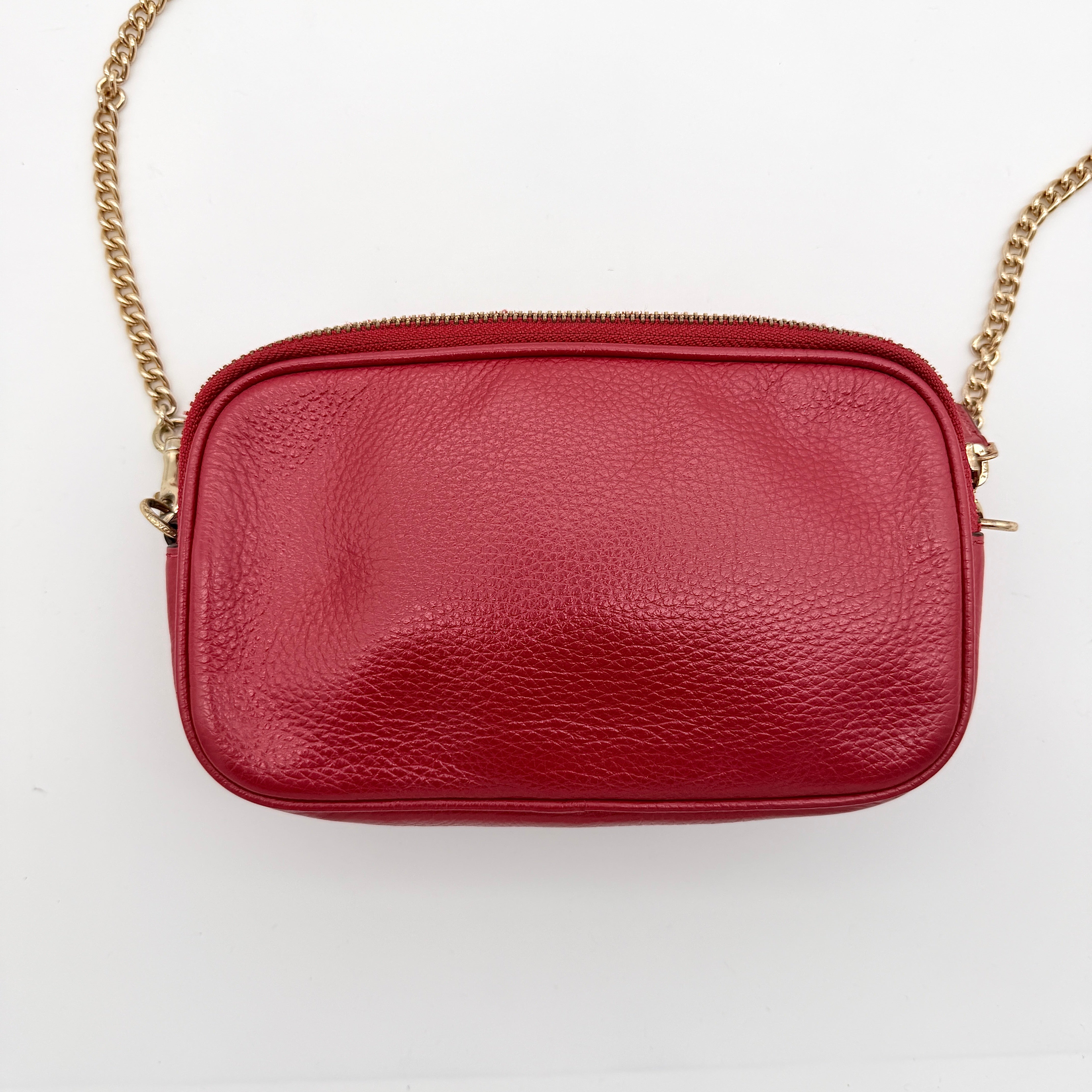 Coach Chain Camera Crossbody Bag Red