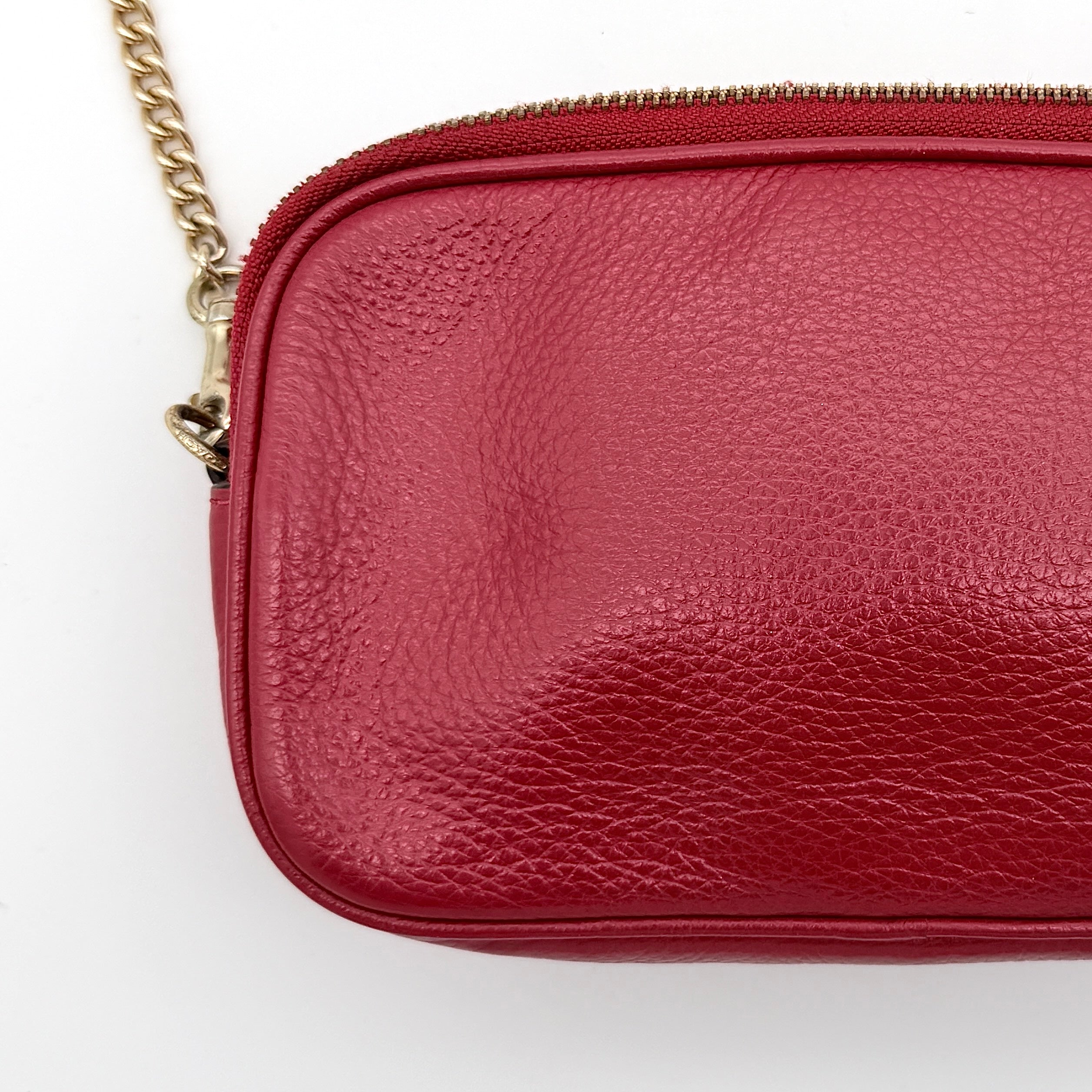 Coach Chain Camera Crossbody Bag Red