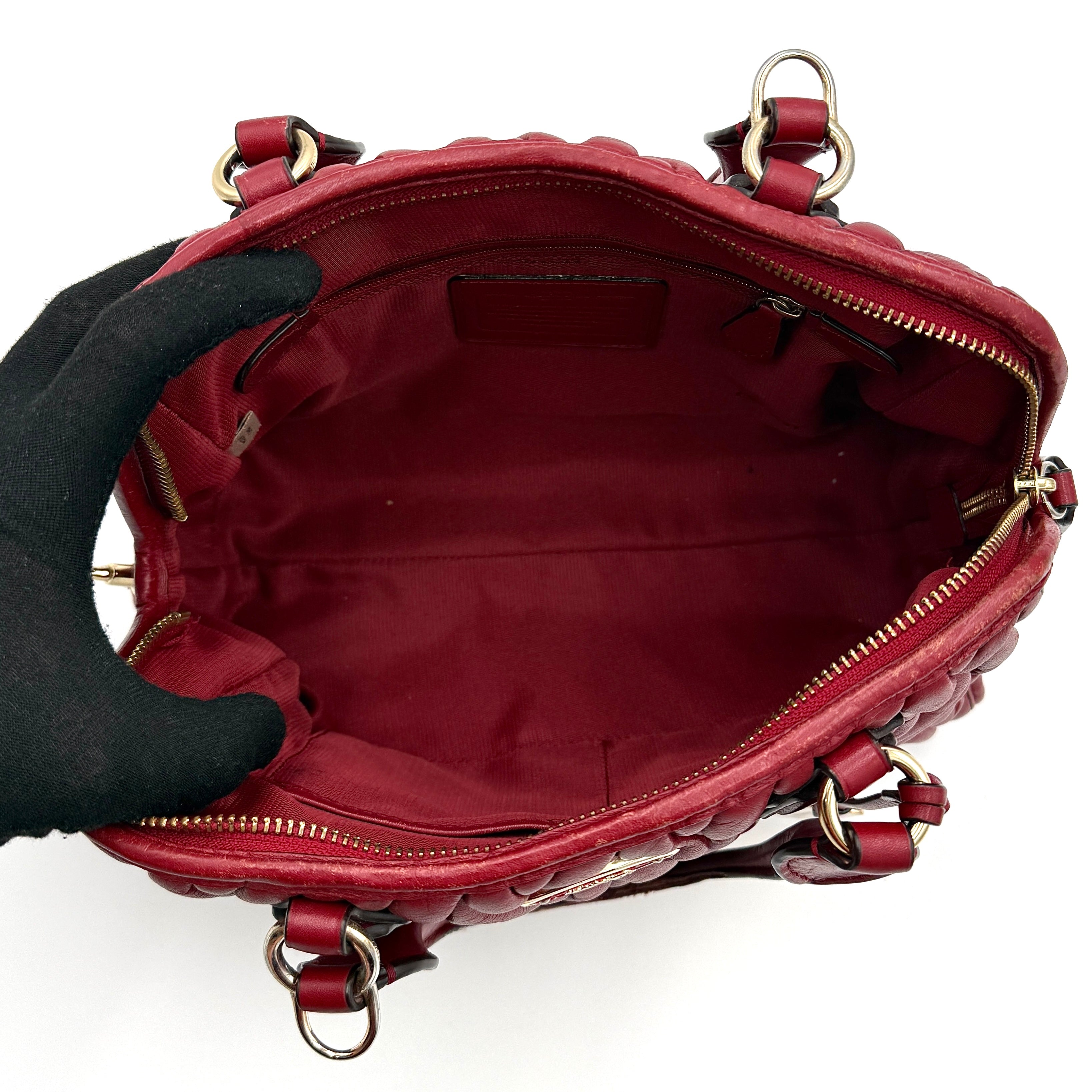 Coach Nolita Matelasse Handbag Red