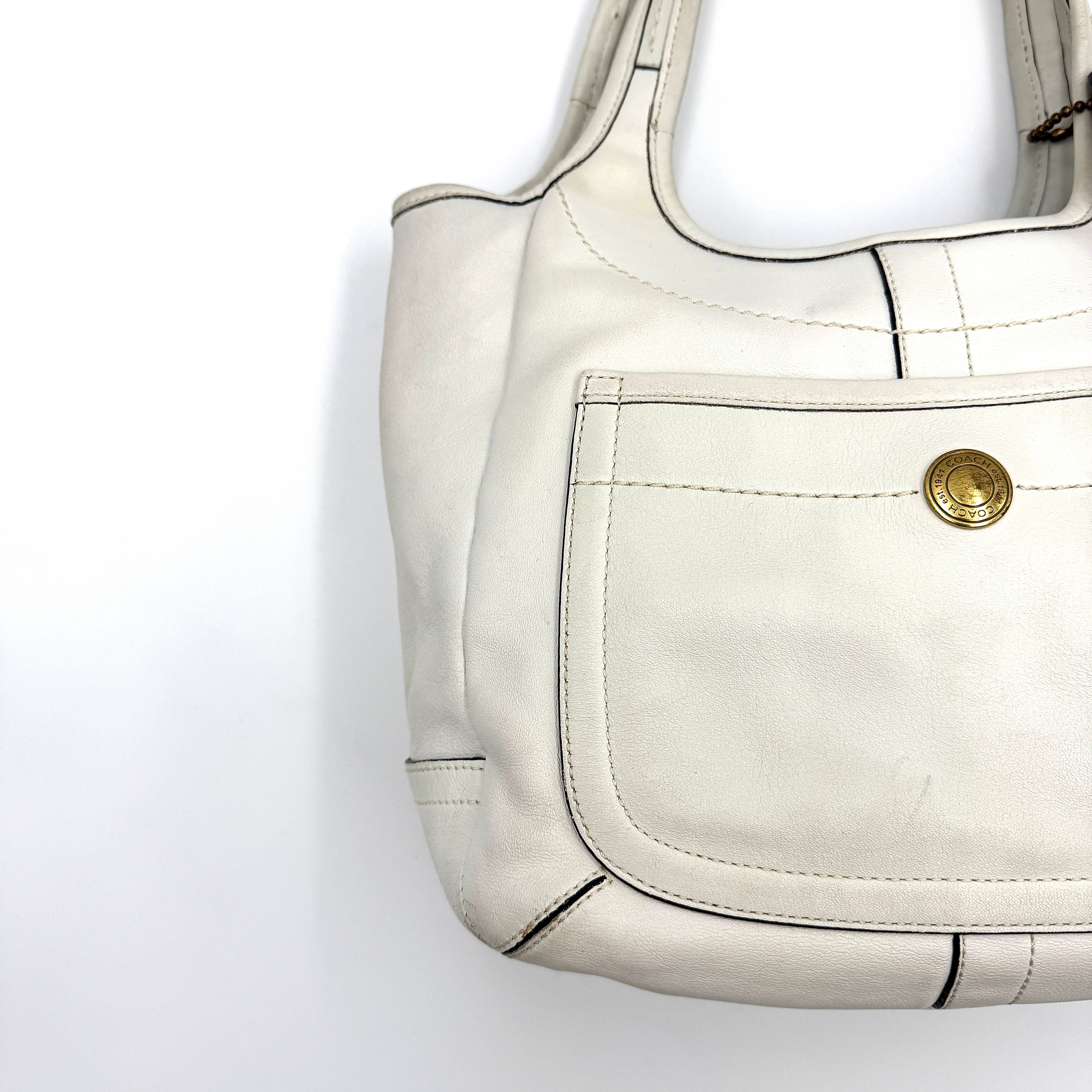 Coach Legacy Ergo Hobo Shoulder Bag White
