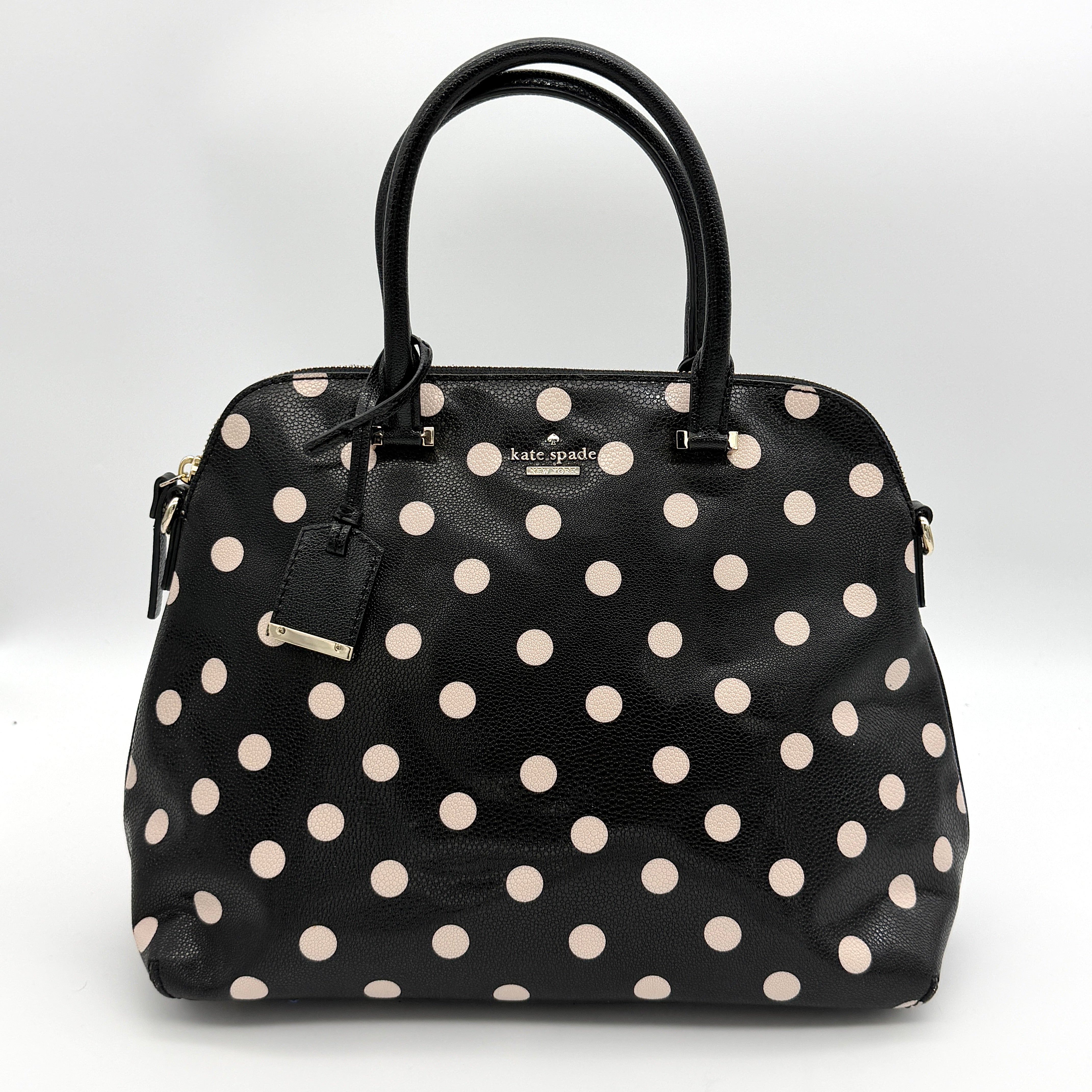 Kate Spade 2Way Cedar Street Margot Polka Dot Handbag Black/White
