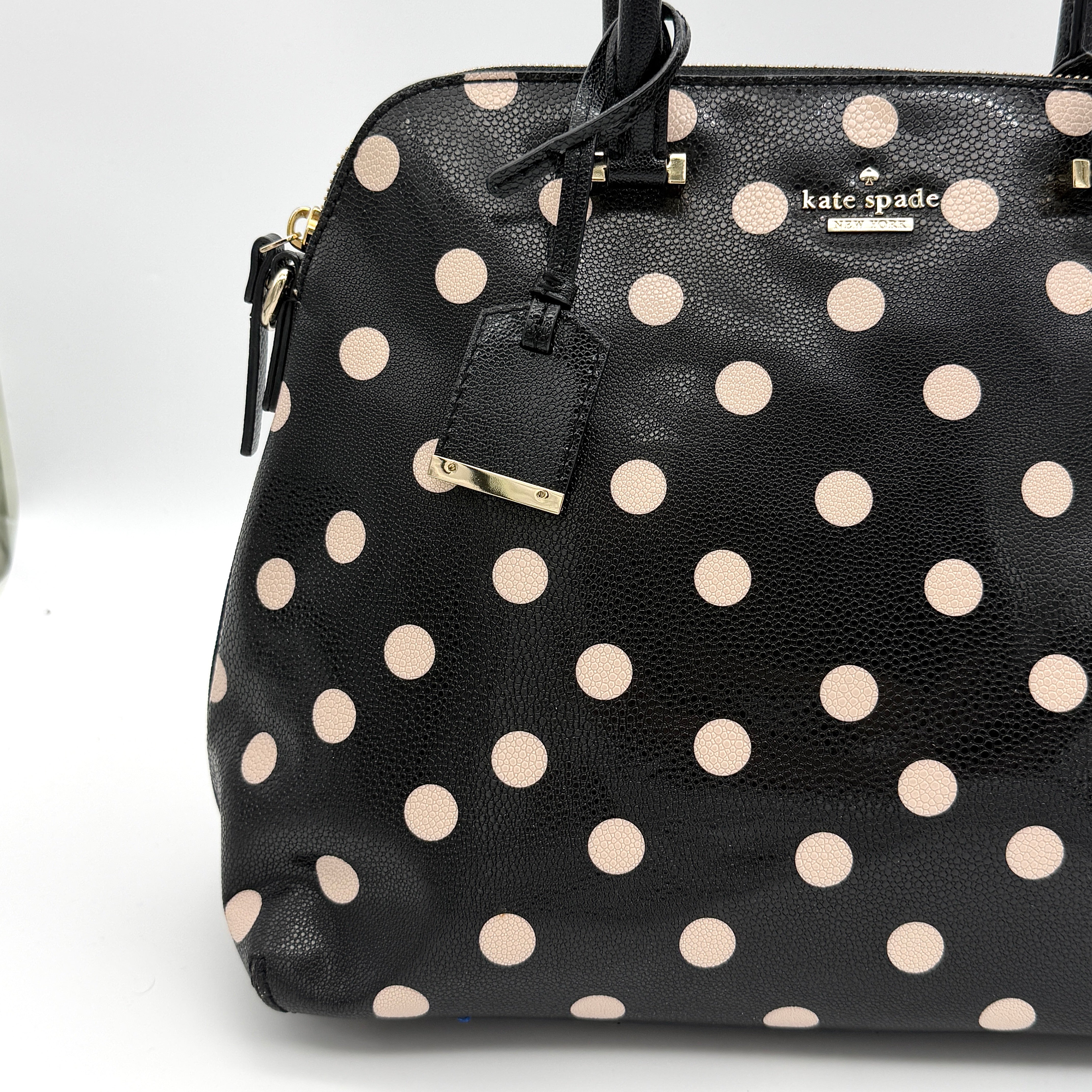 Kate Spade 2Way Cedar Street Margot Polka Dot Handbag Black/White
