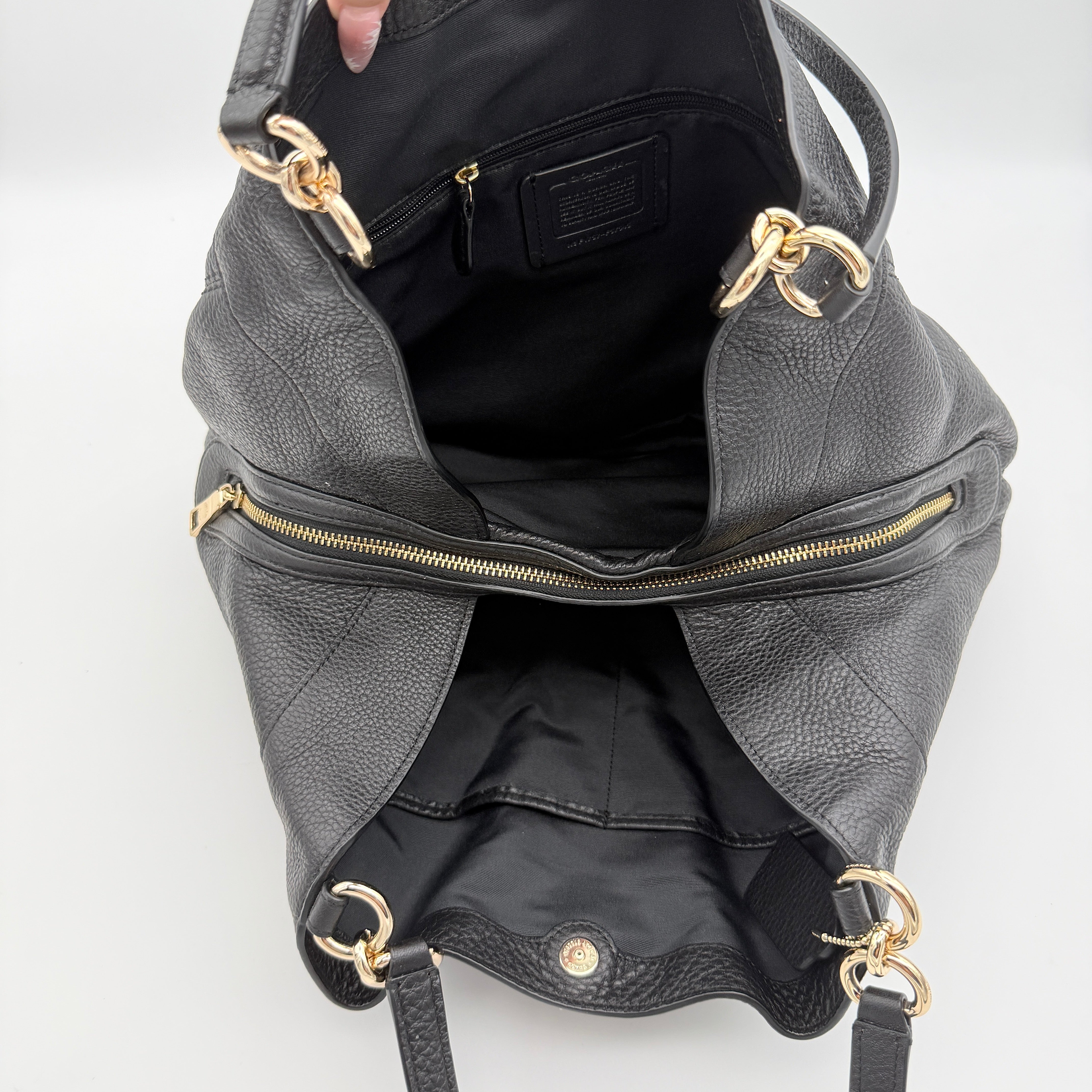 Coach Signature Lexy Shoulder Bag Black
