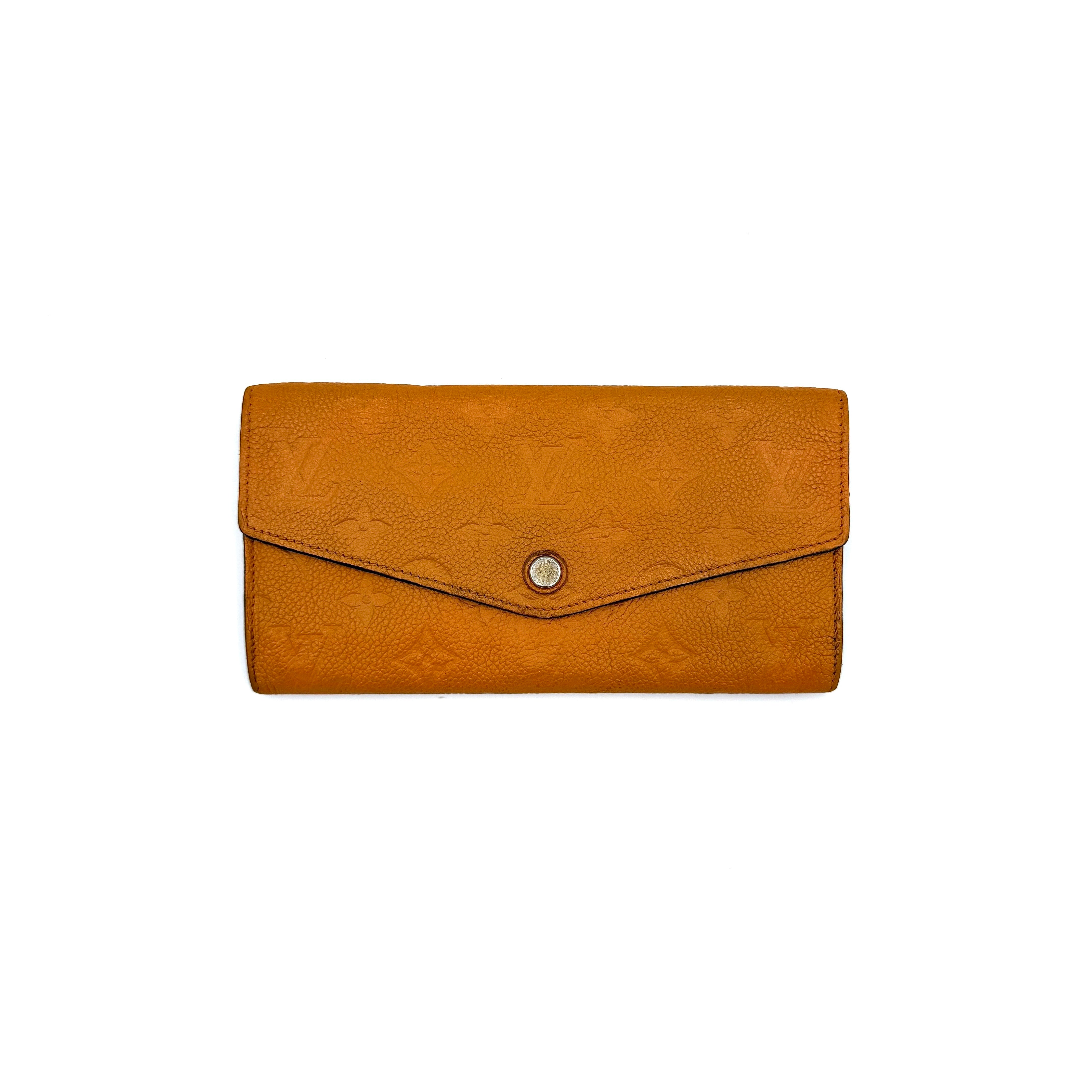 Louis Vuitton Monogram Empreinte Sarah Wallet Yellow