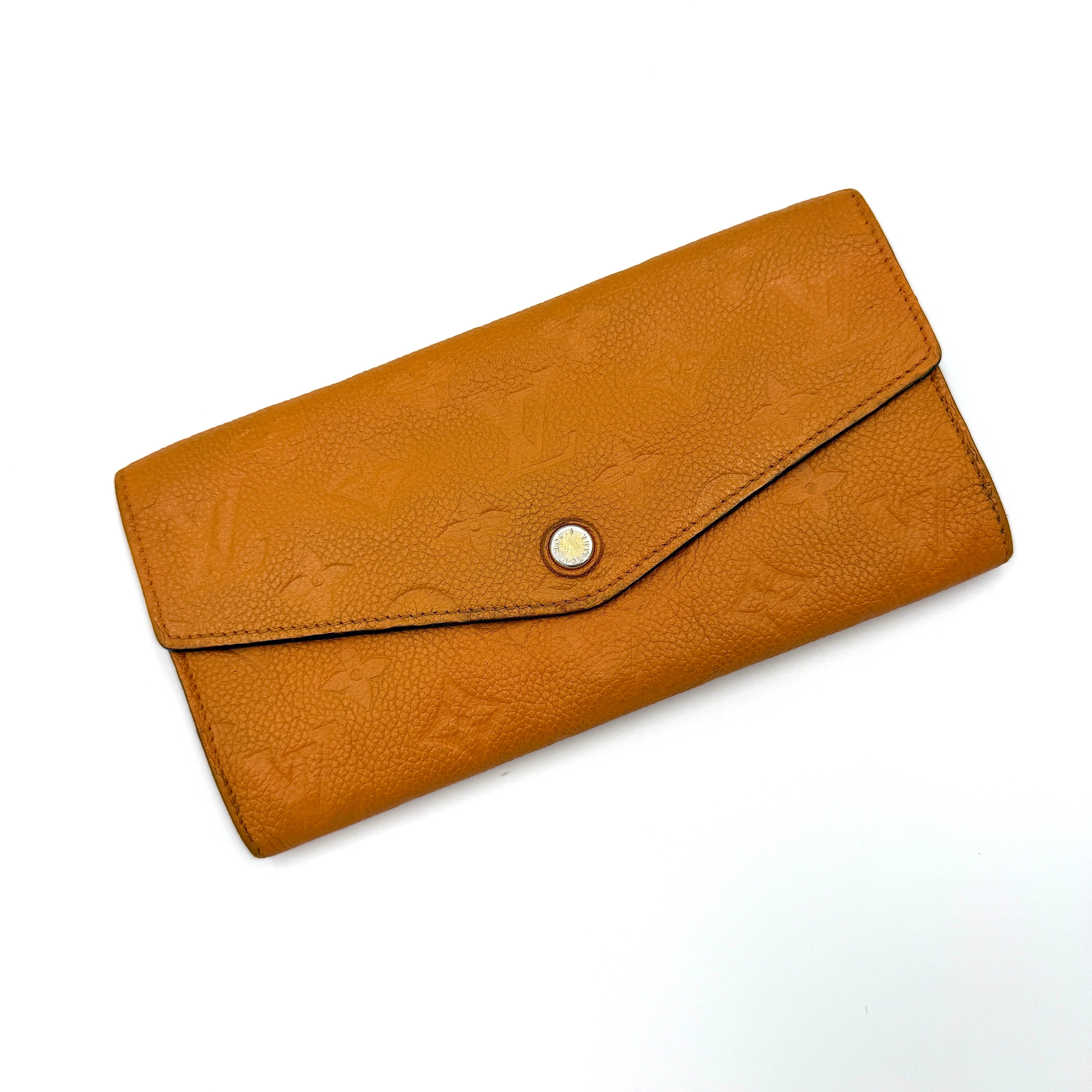 Louis Vuitton Monogram Empreinte Sarah Wallet Yellow