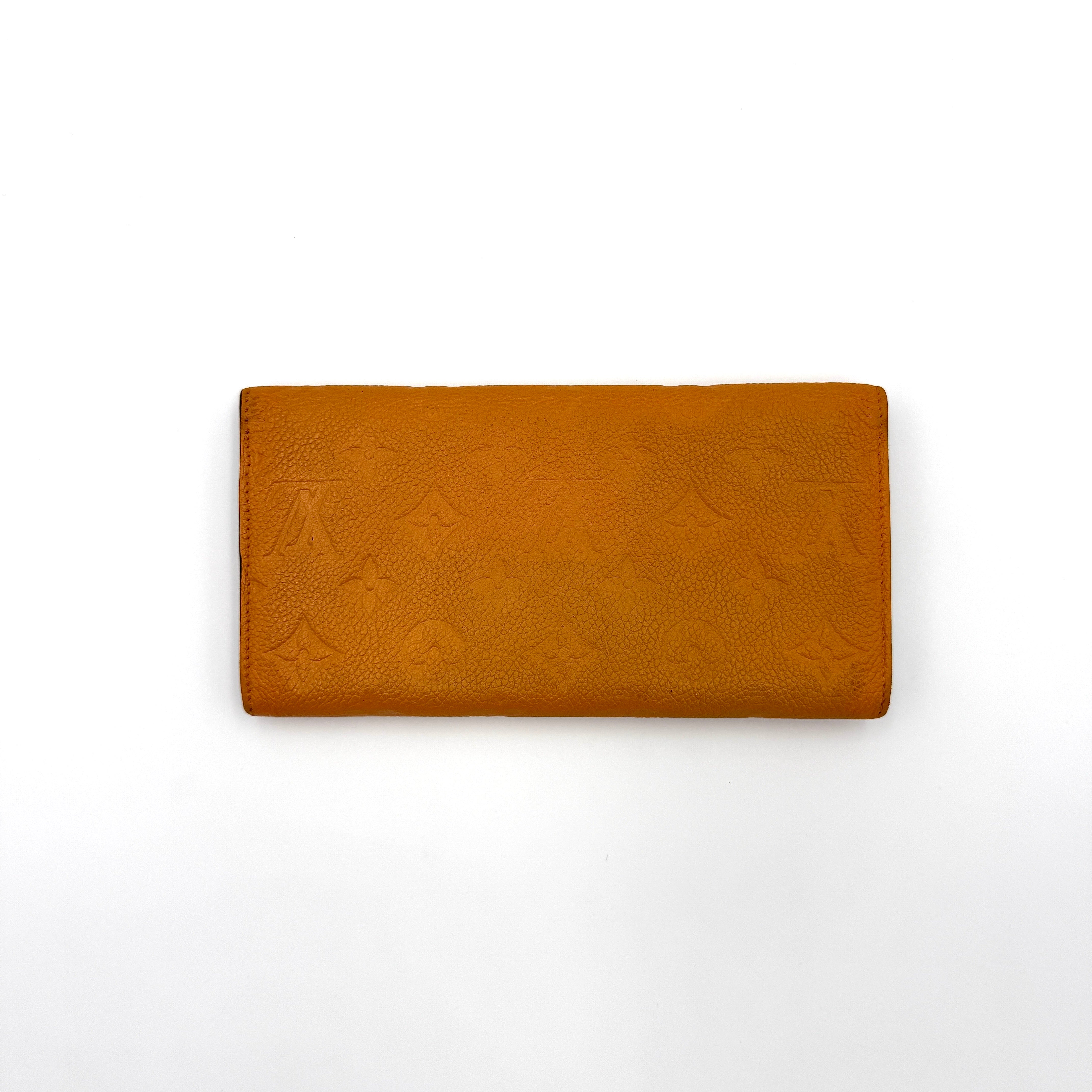 Louis Vuitton Monogram Empreinte Sarah Wallet Yellow