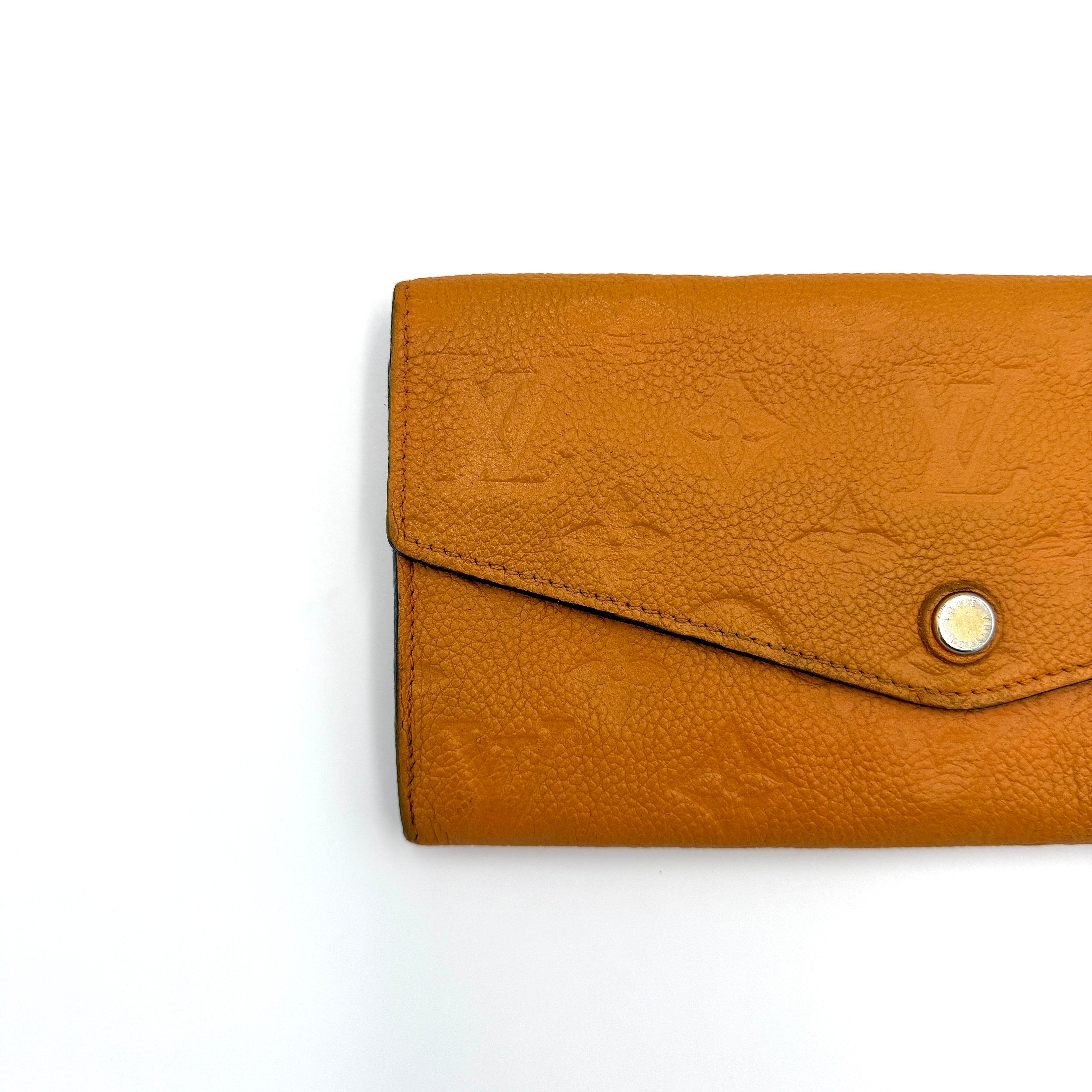 Louis Vuitton Monogram Empreinte Sarah Wallet Yellow