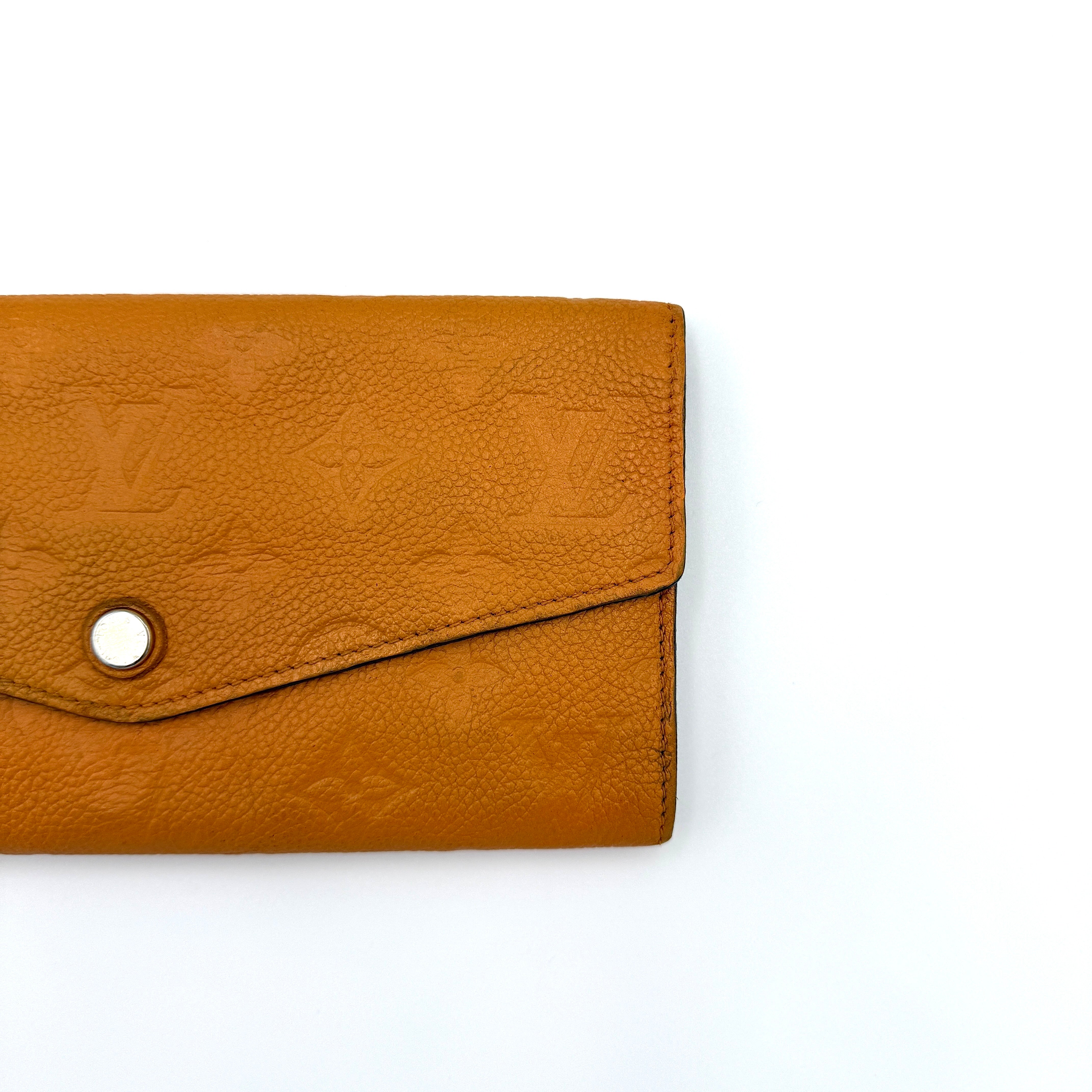 Louis Vuitton Monogram Empreinte Sarah Wallet Yellow