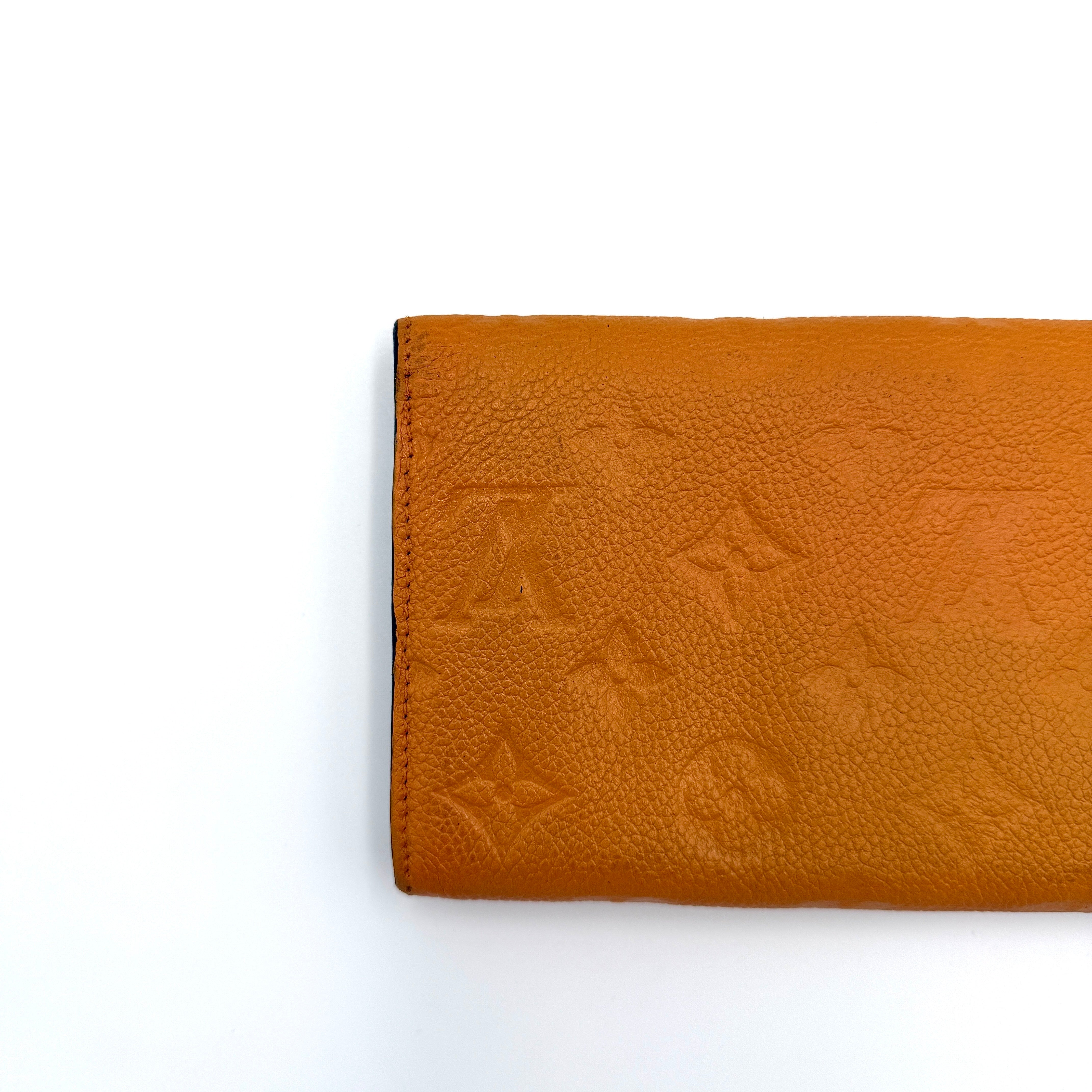 Louis Vuitton Monogram Empreinte Sarah Wallet Yellow