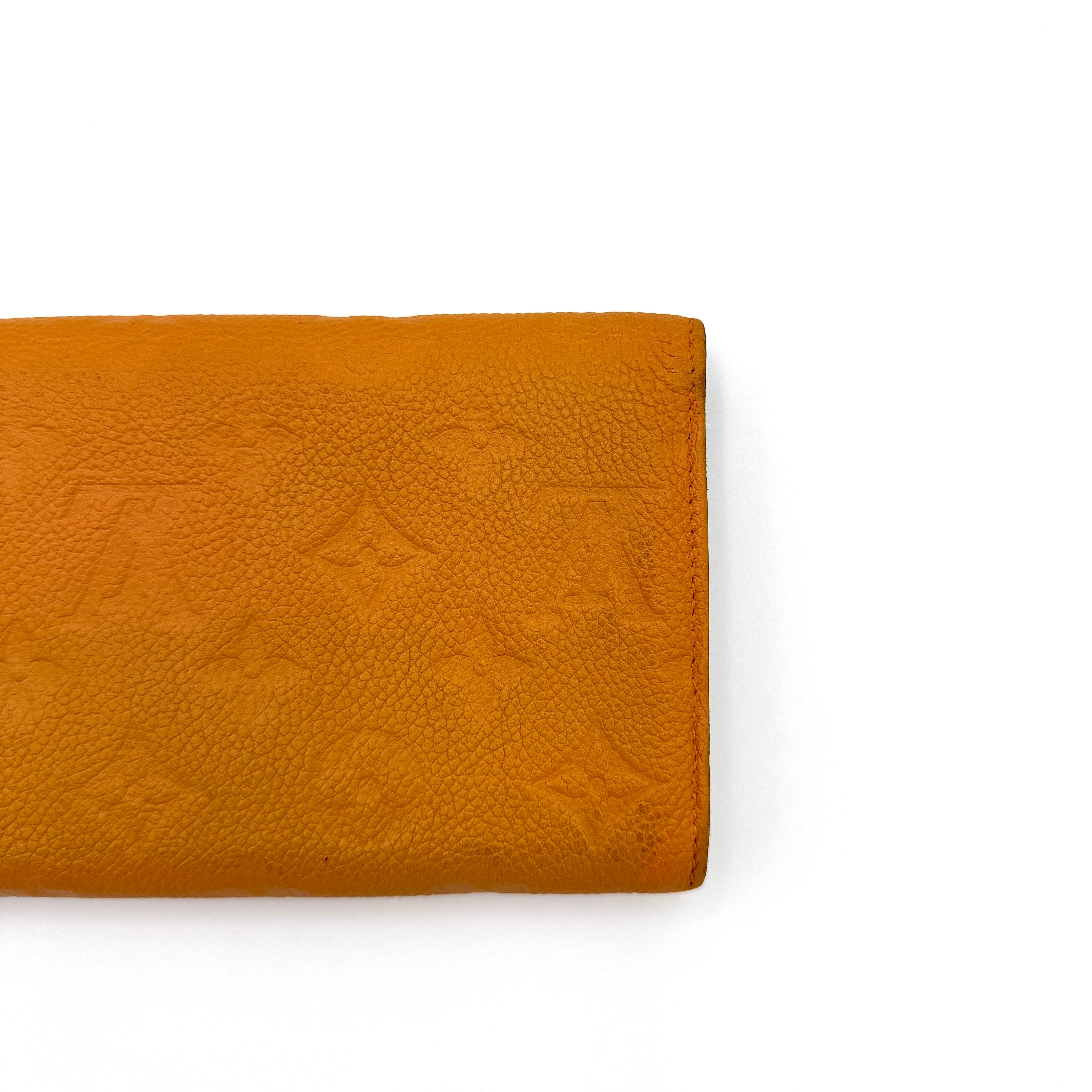 Louis Vuitton Monogram Empreinte Sarah Wallet Yellow