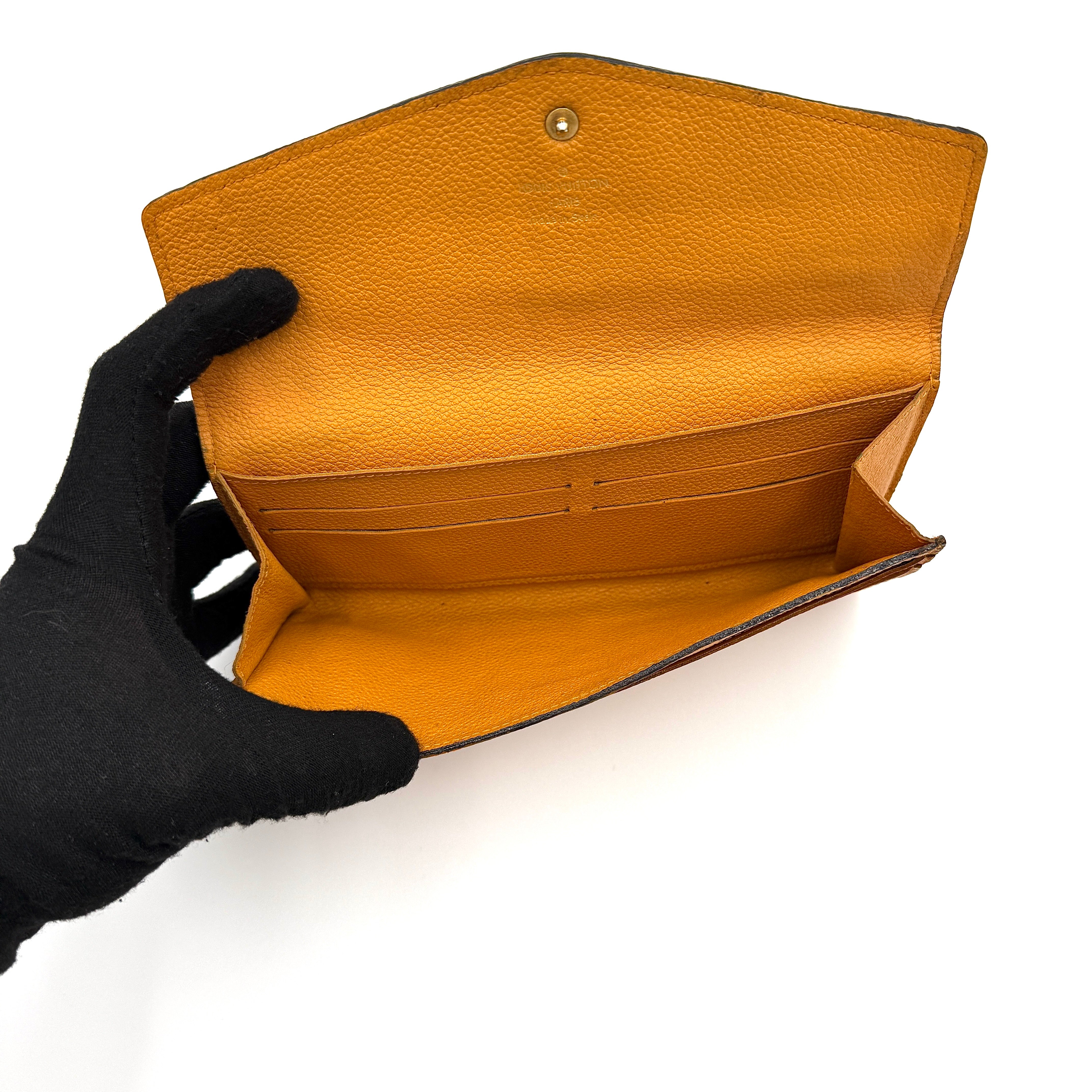 Louis Vuitton Monogram Empreinte Sarah Wallet Yellow