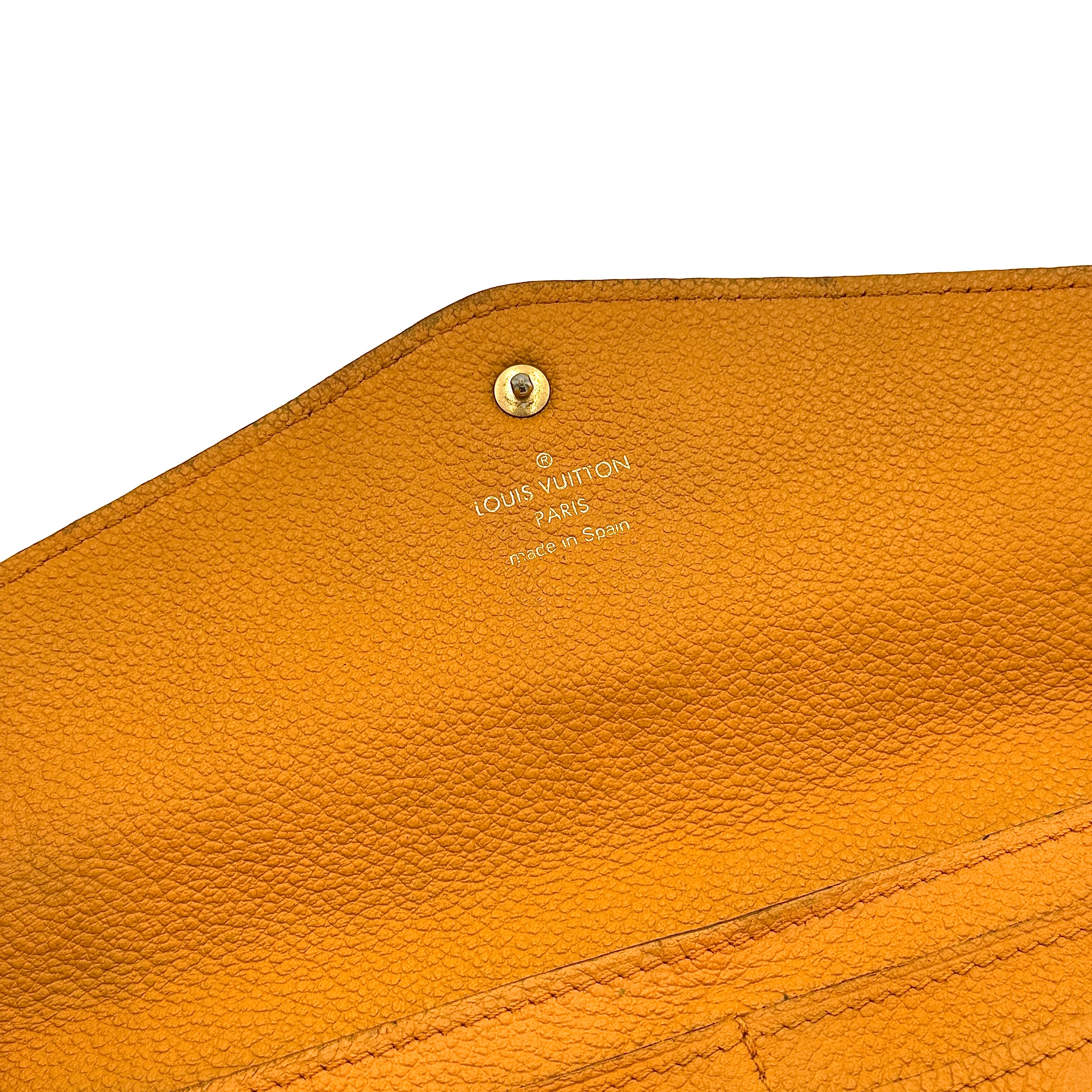 Louis Vuitton Monogram Empreinte Sarah Wallet Yellow