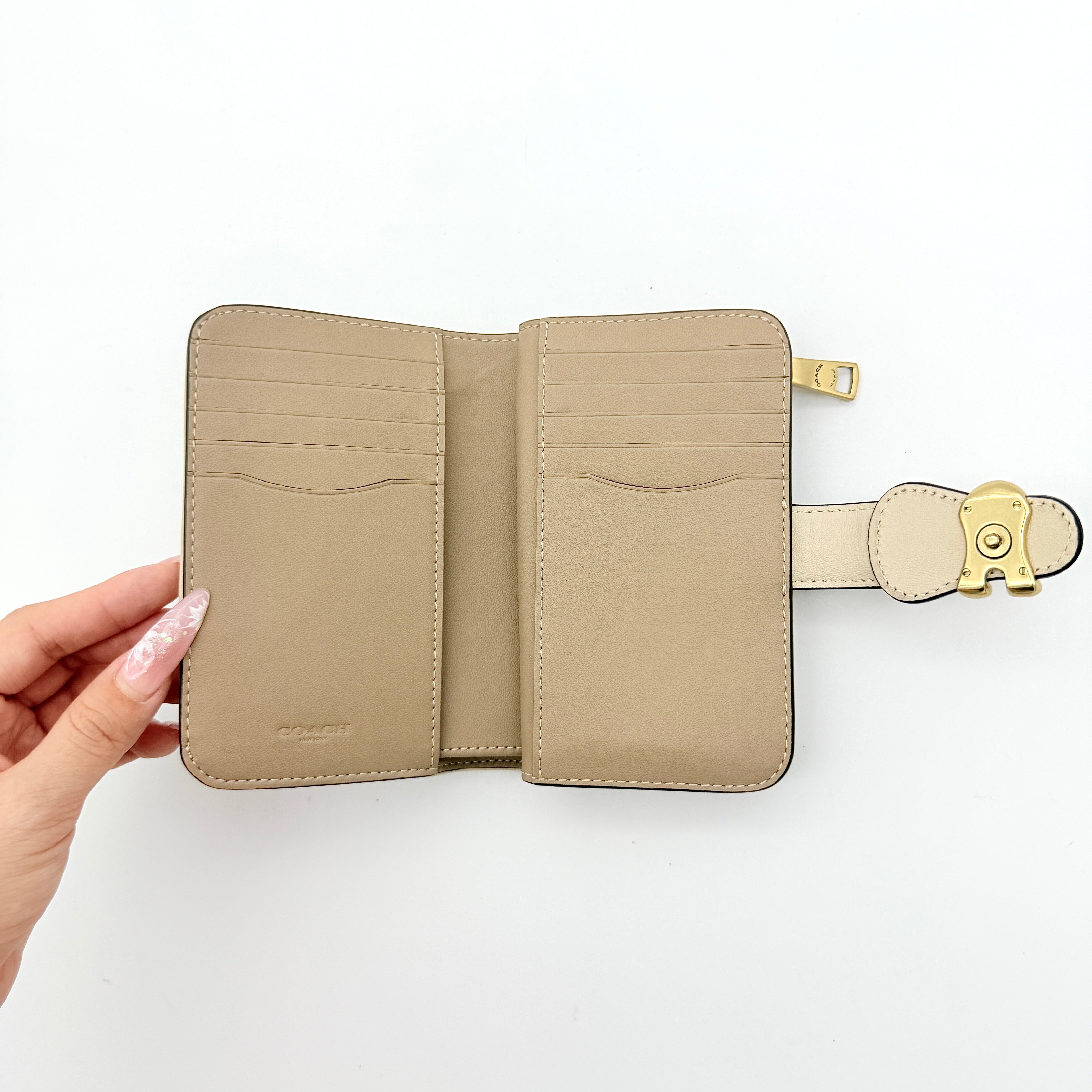 Coach Signature Tabby Medium Wallet Grey/Beige