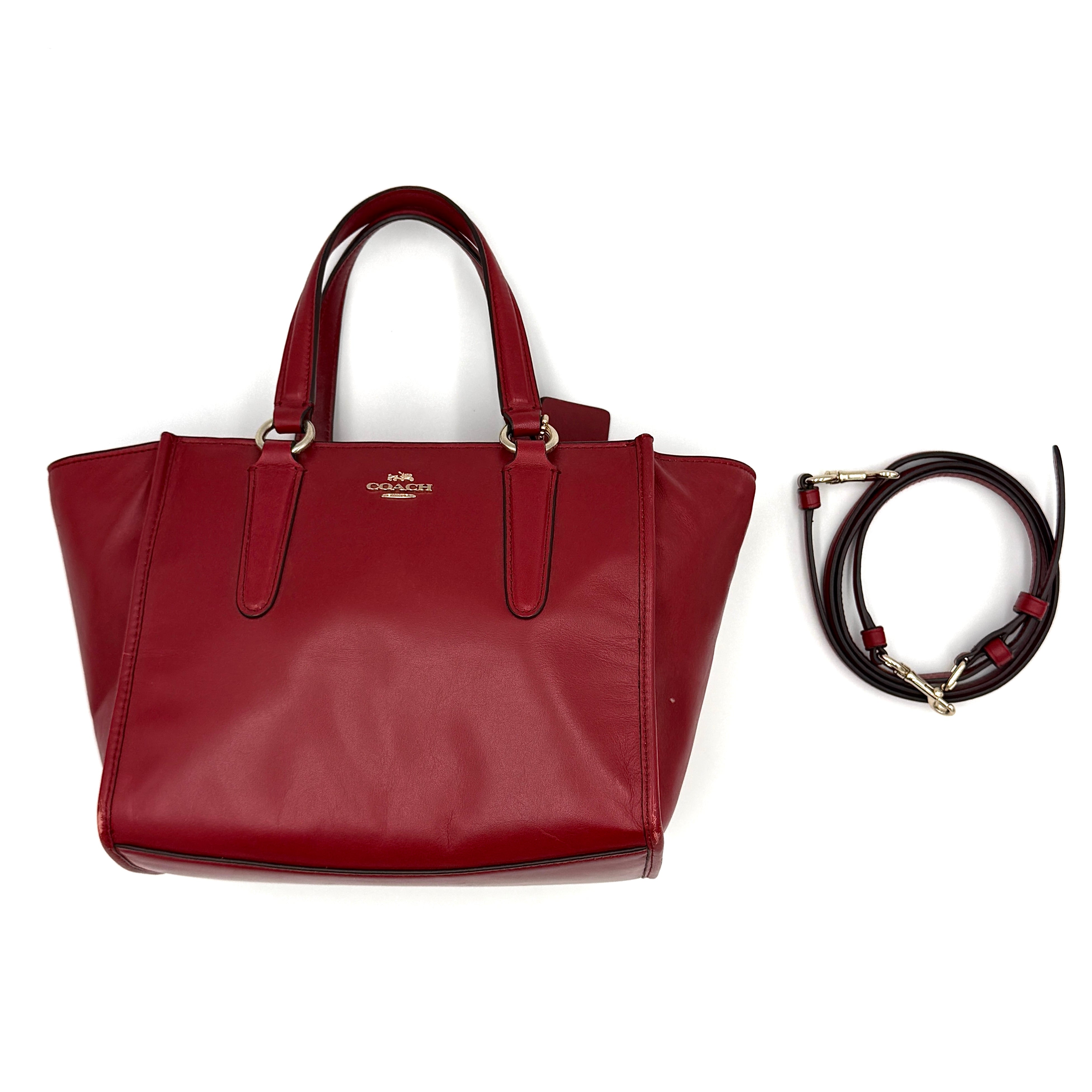 Coach 2Way Mini Crosby Carryall Handbag Red