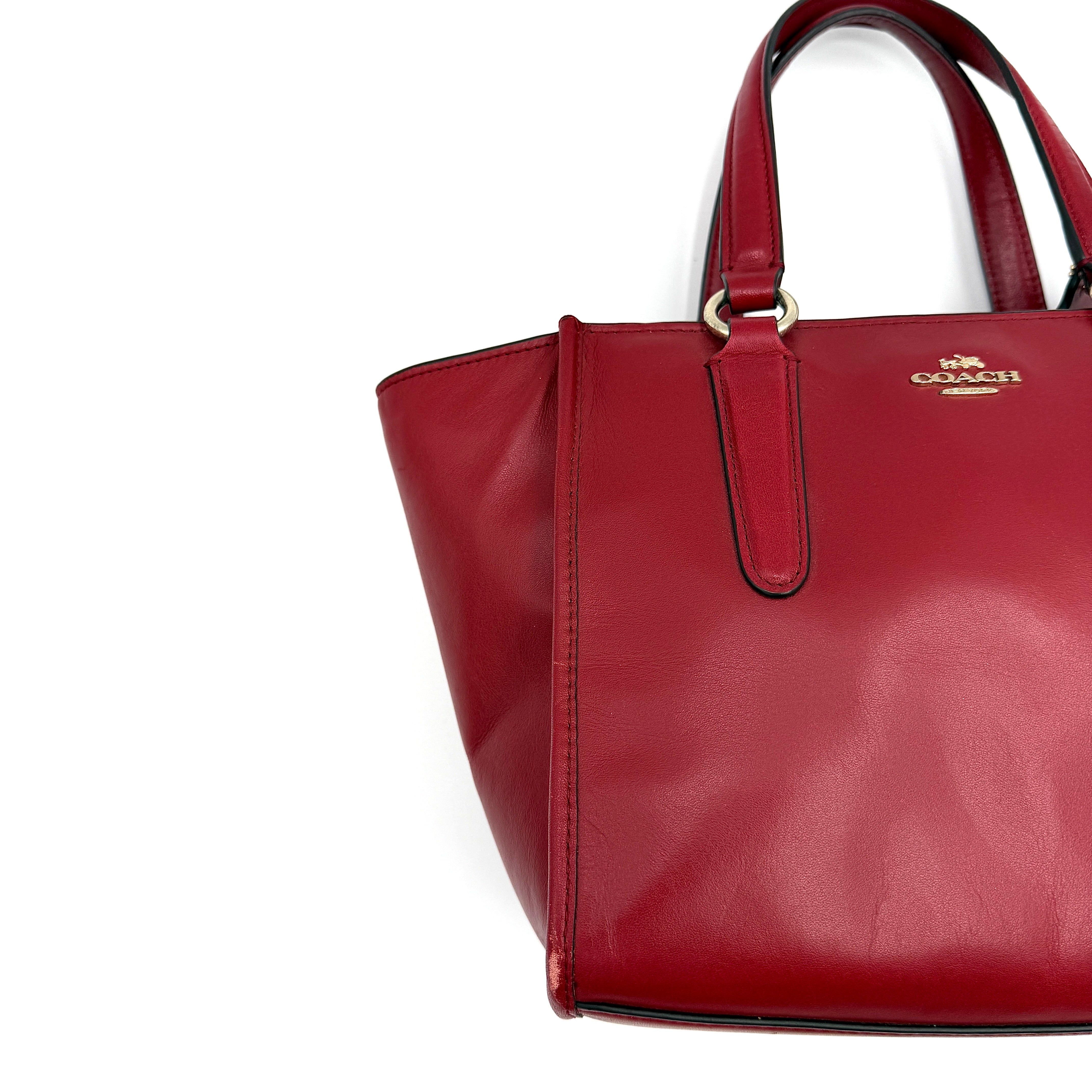 Coach 2Way Mini Crosby Carryall Handbag Red