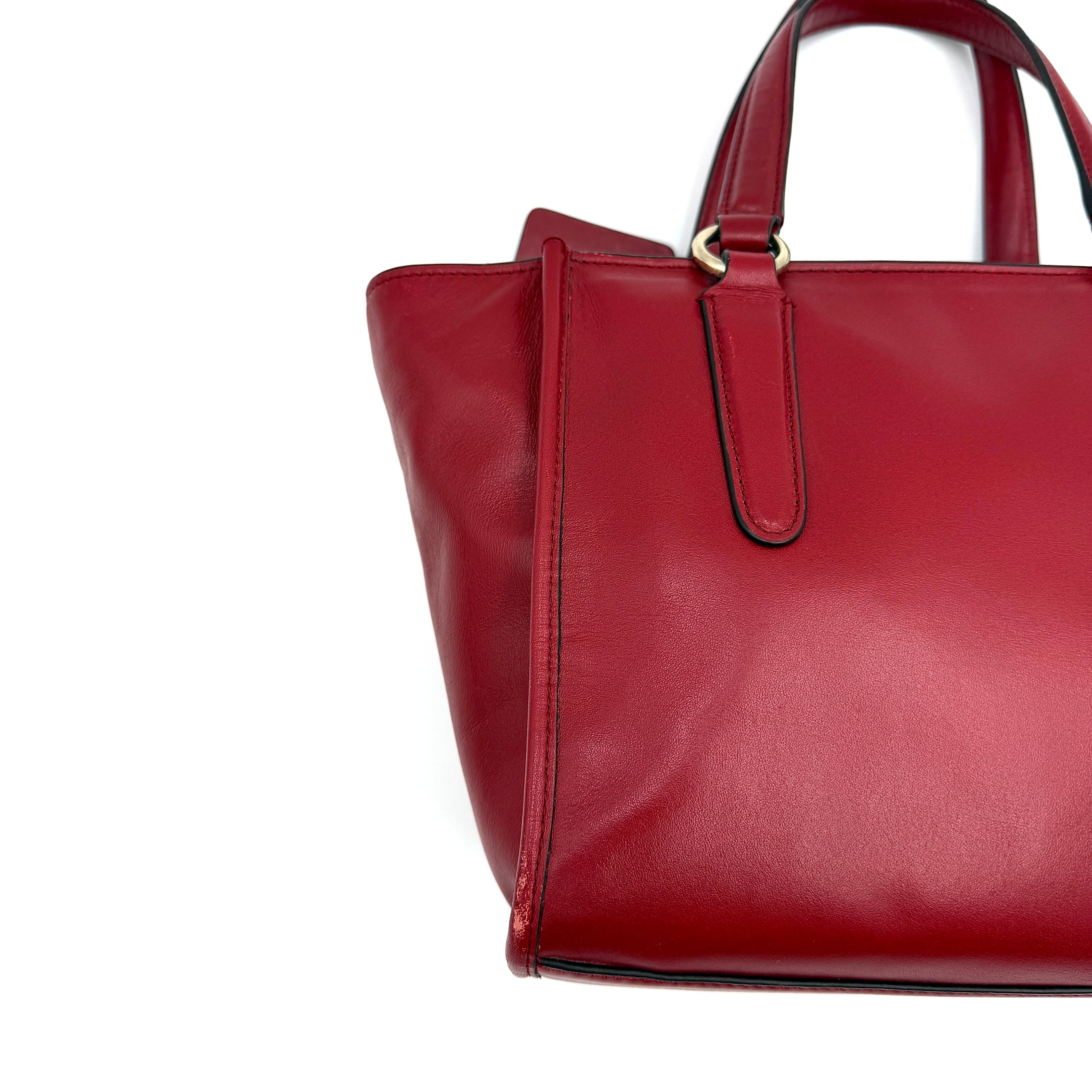 Coach 2Way Mini Crosby Carryall Handbag Red