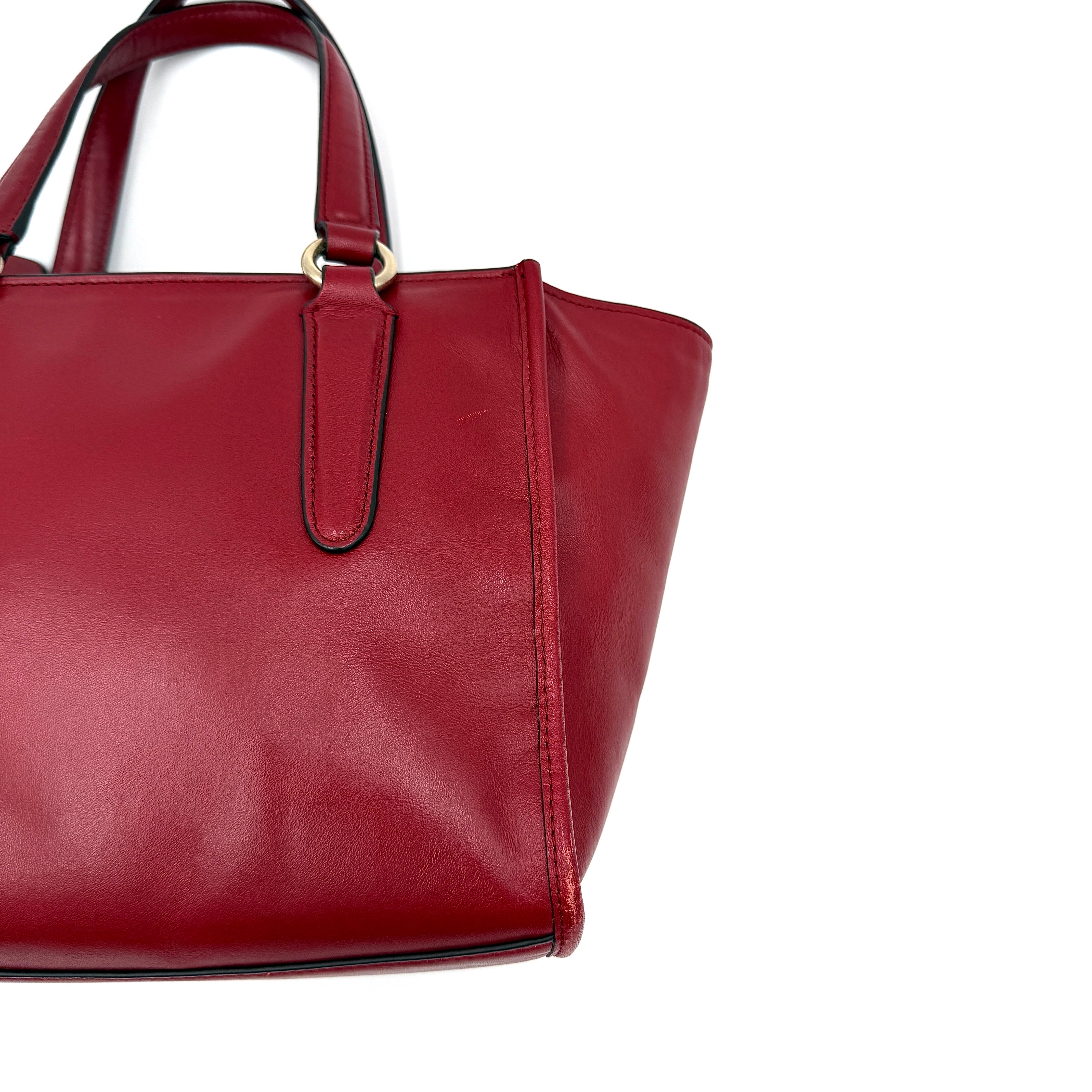 Coach 2Way Mini Crosby Carryall Handbag Red