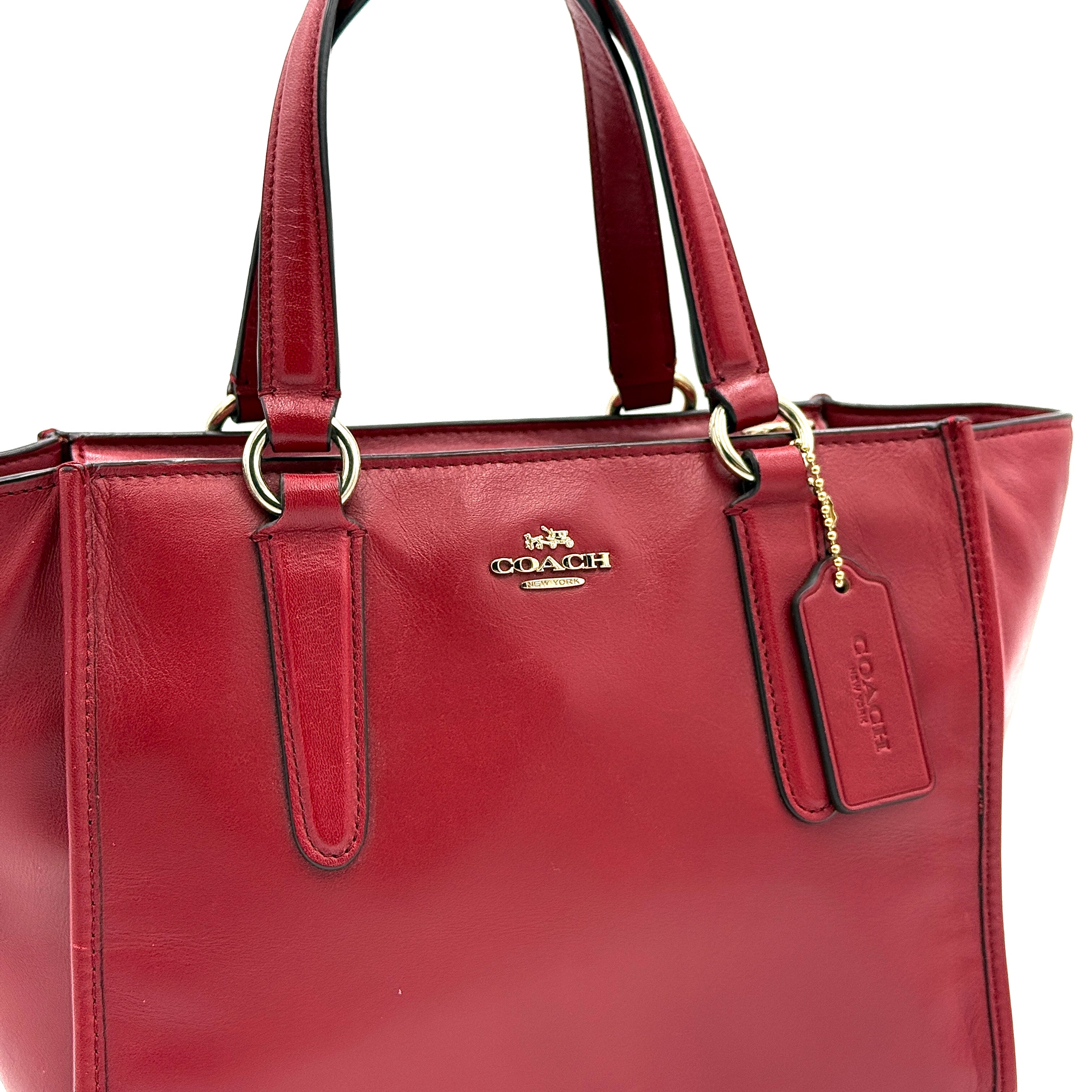 Coach 2Way Mini Crosby Carryall Handbag Red