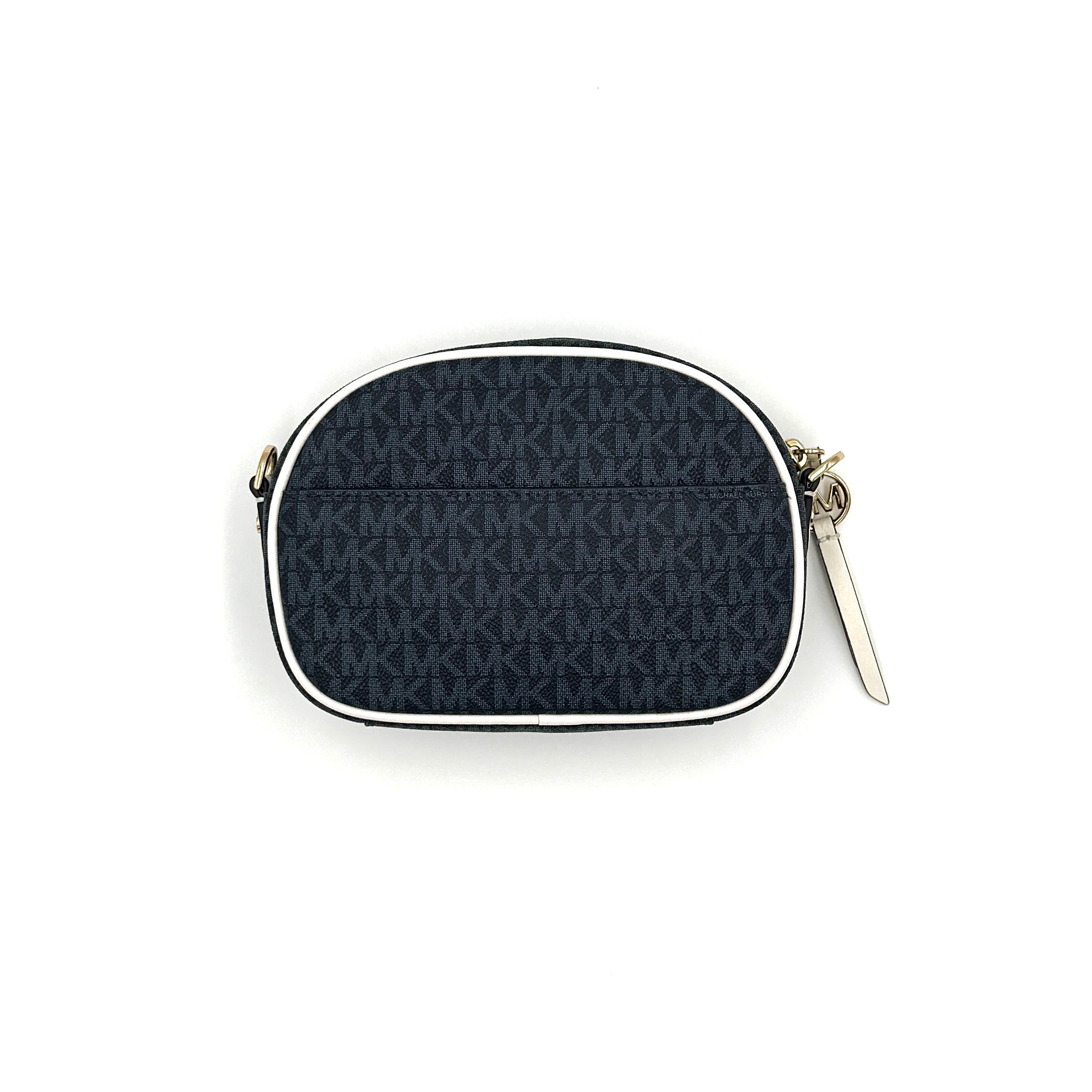 Michael Kors Jet Set Charm Oval Camera Crossbody Bag Navy Blue