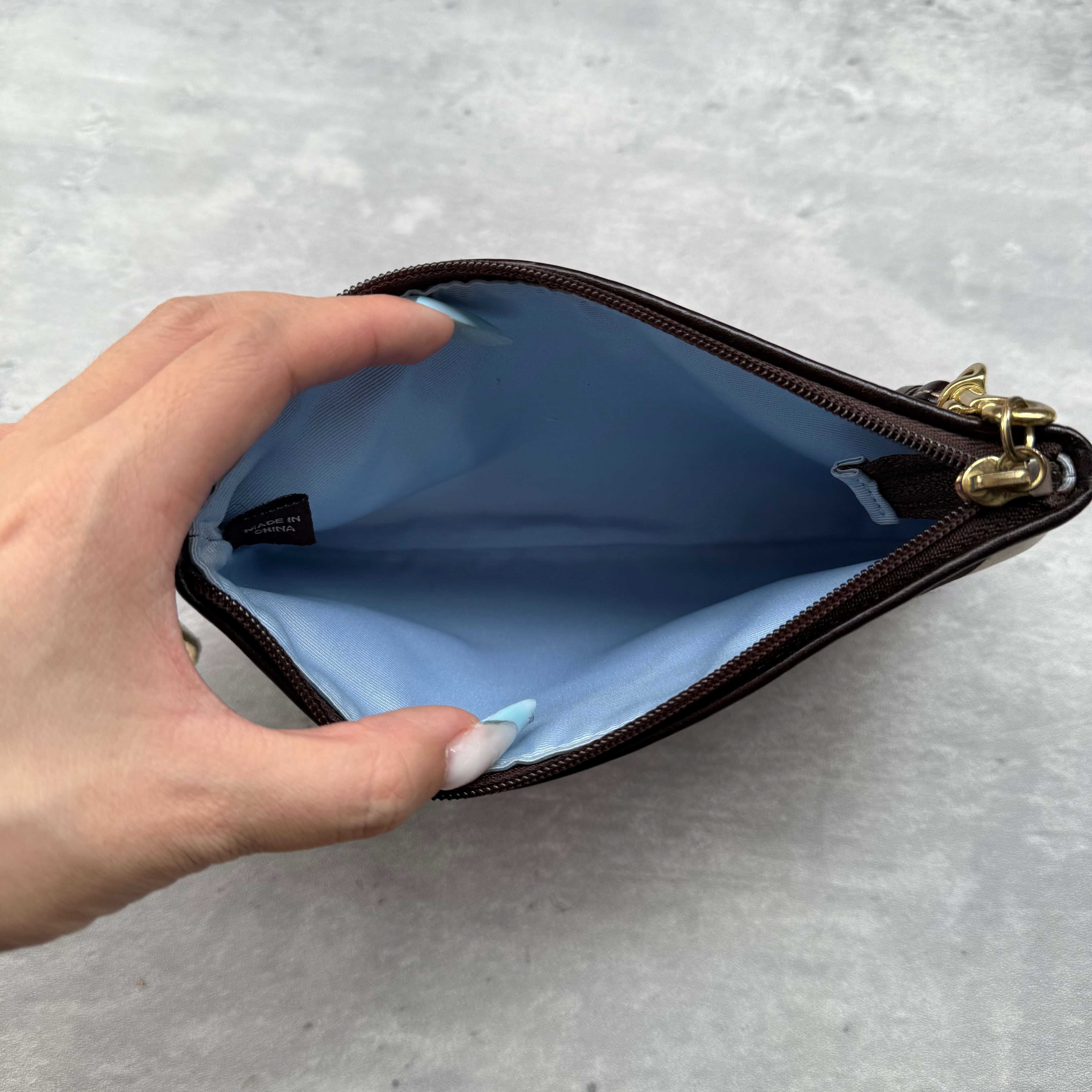 Coach Satin Hampton Wristlet Multicolor