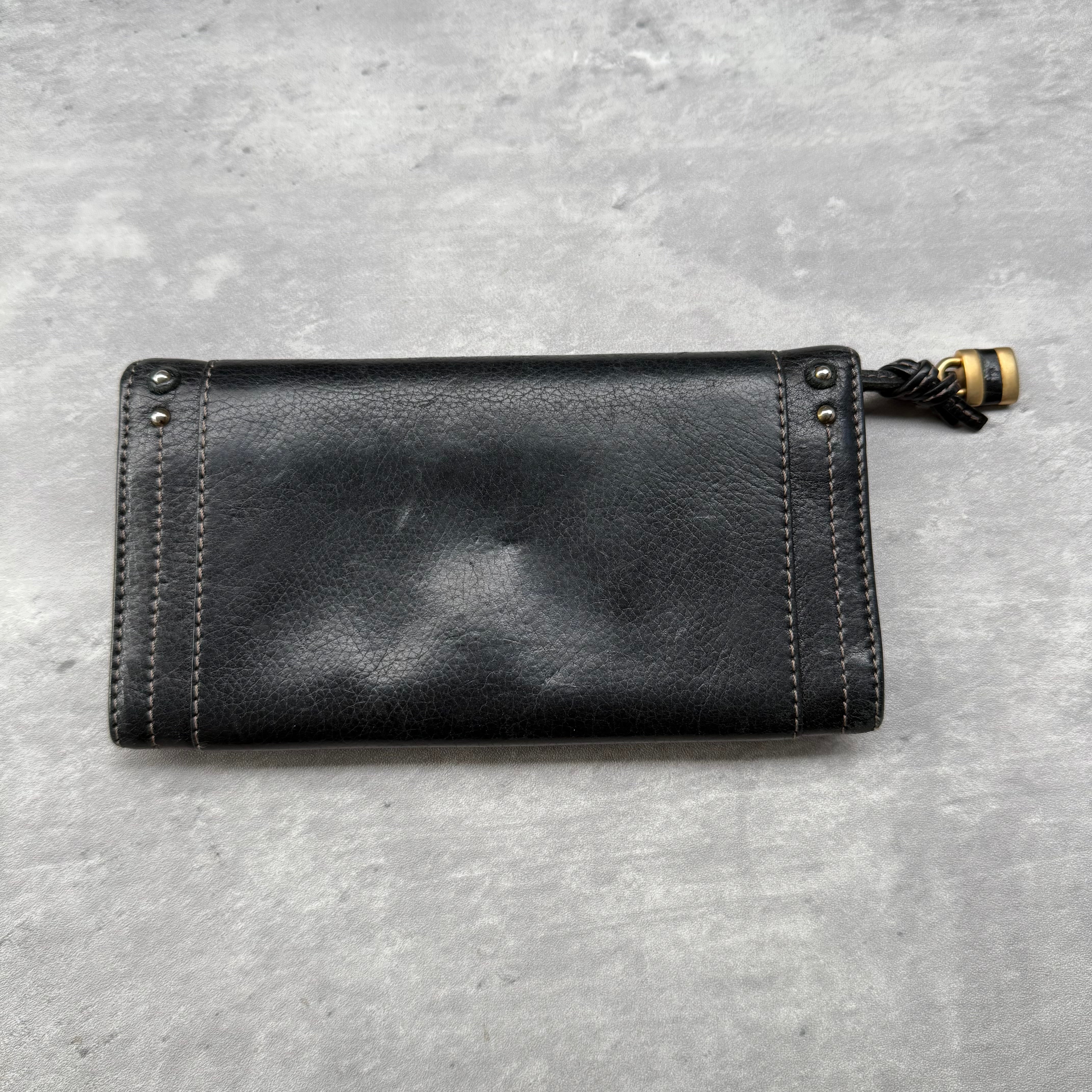 Chloe Paddington Long Leather Wallet Black