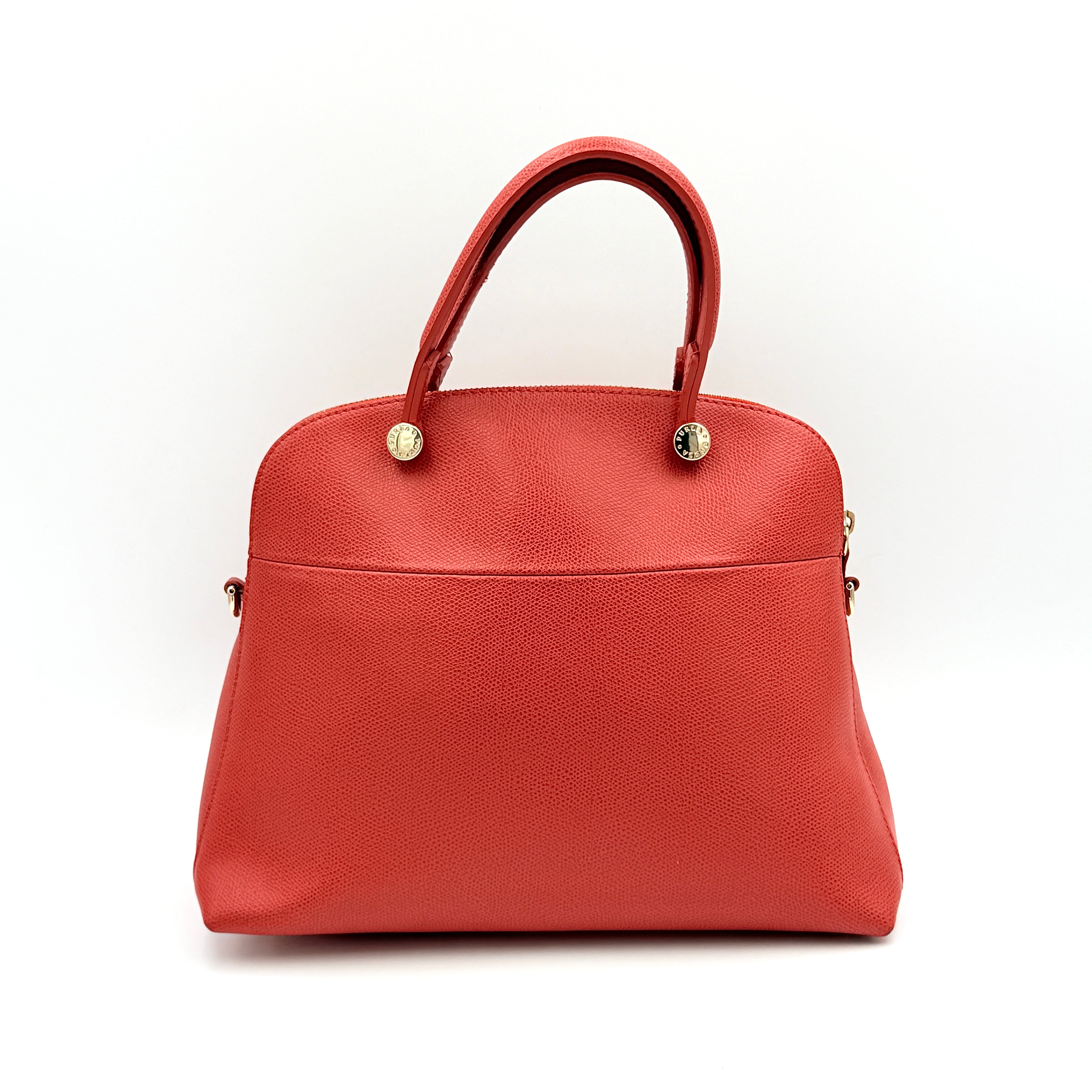 Furla 2Way Piper Dome Satchel Handbag Red
