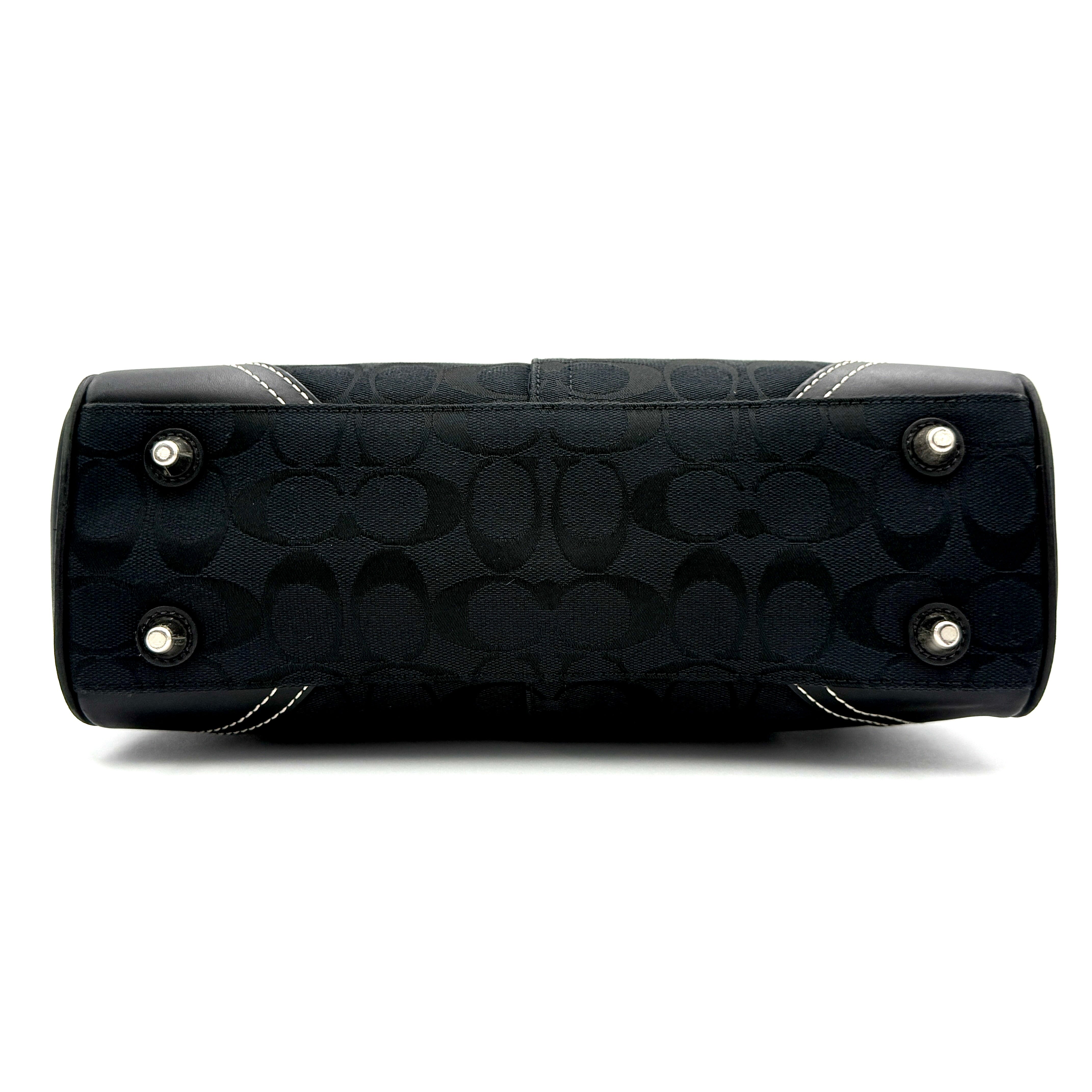 Coach Signature Hampton Carryall Shoulder Bag Black