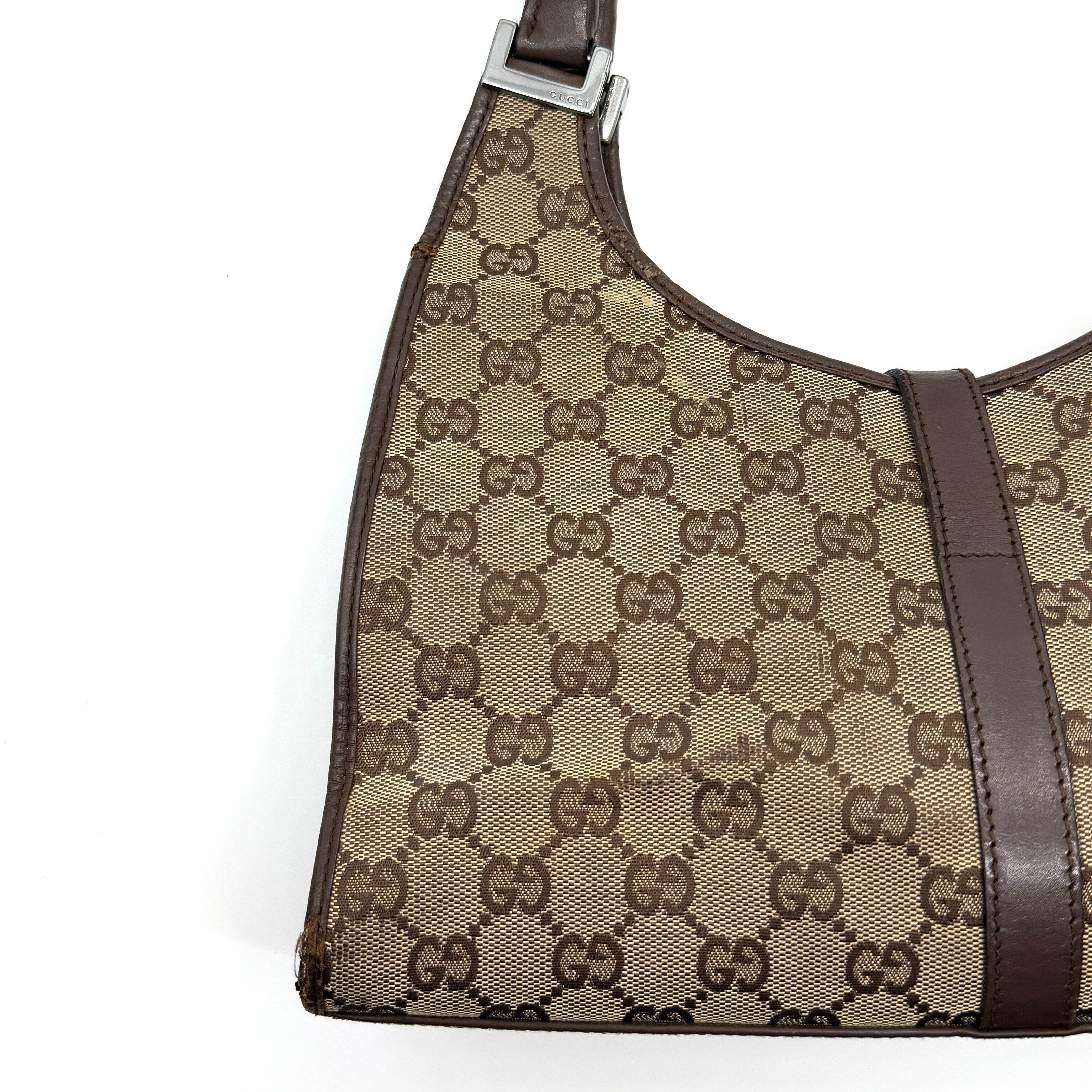 Gucci GG Monogram Jackie Shoulder Bag Beige/Brown