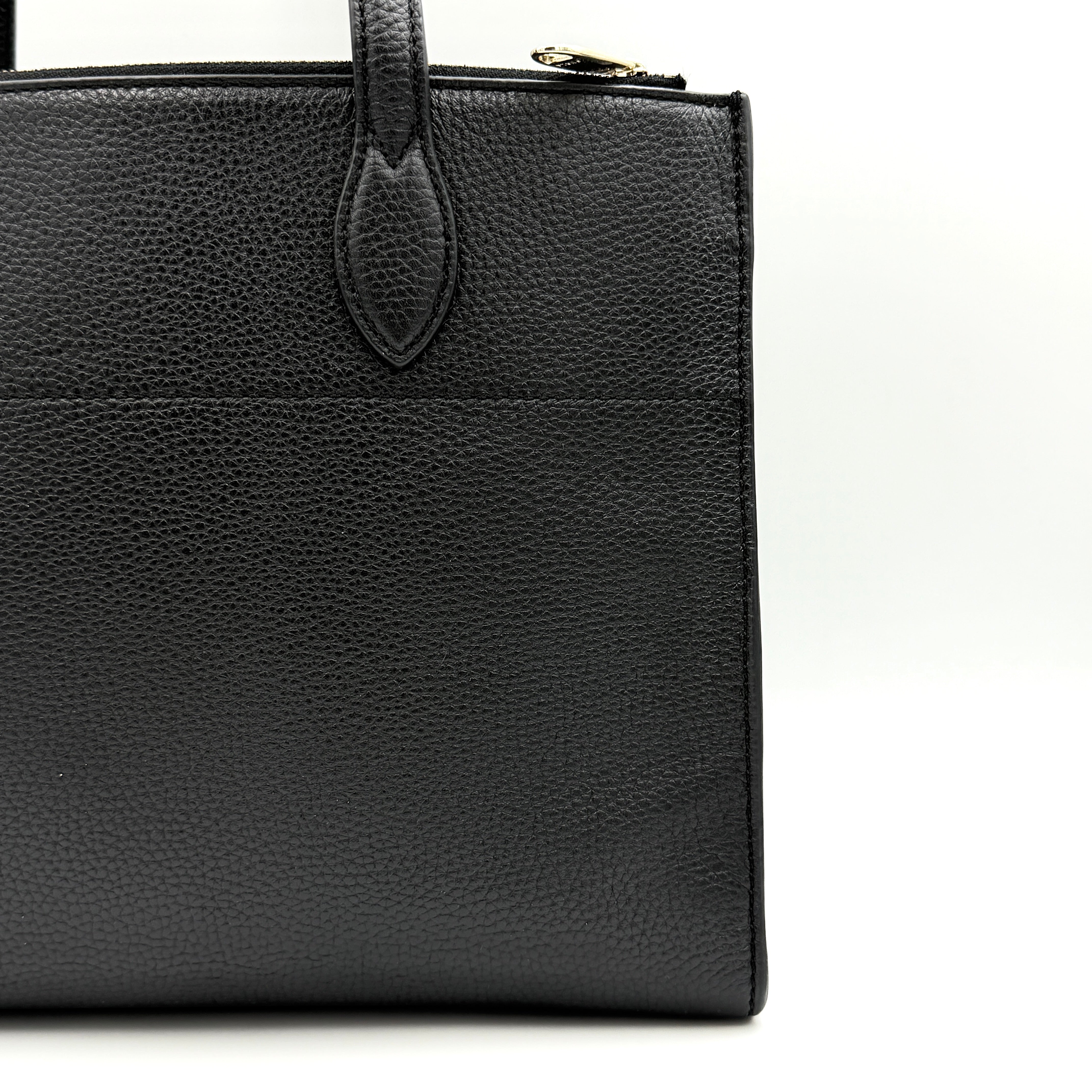 Furla Afrodite Leather Nero Tote Bag Black