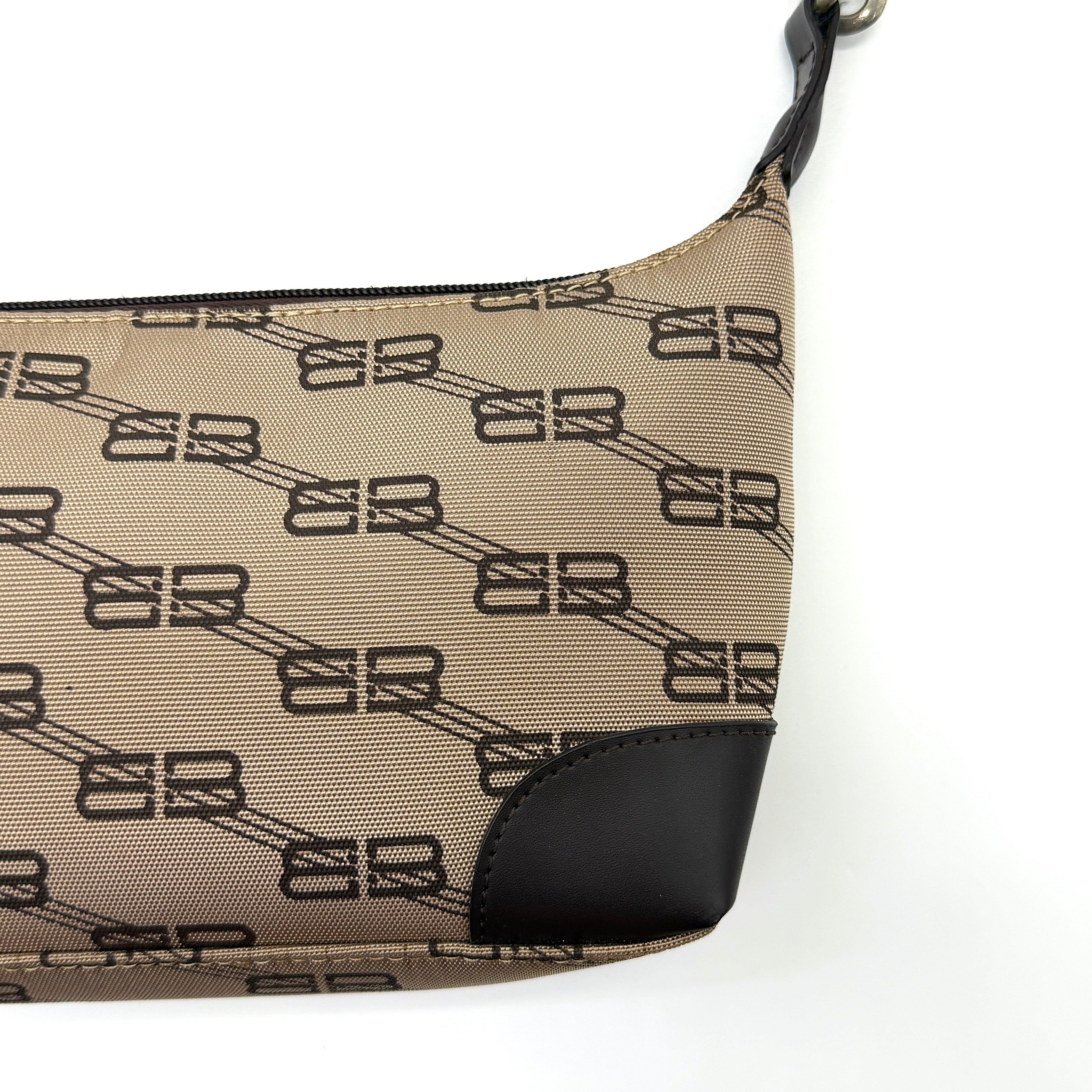 Balenciaga BB Print Shoulder Bag Brown/Black