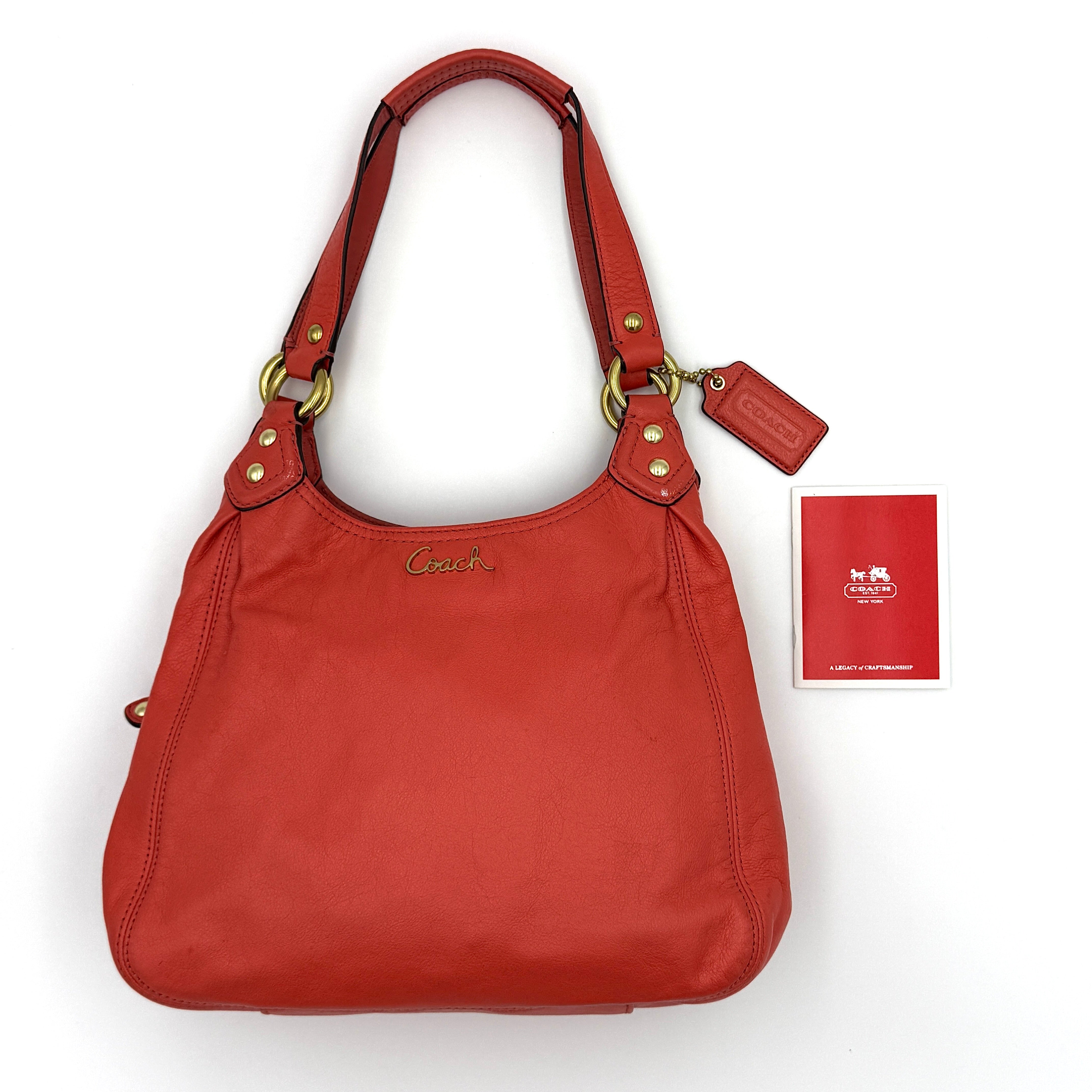 Coach Ashley Hobo Shoulder Bag Burnt Orange