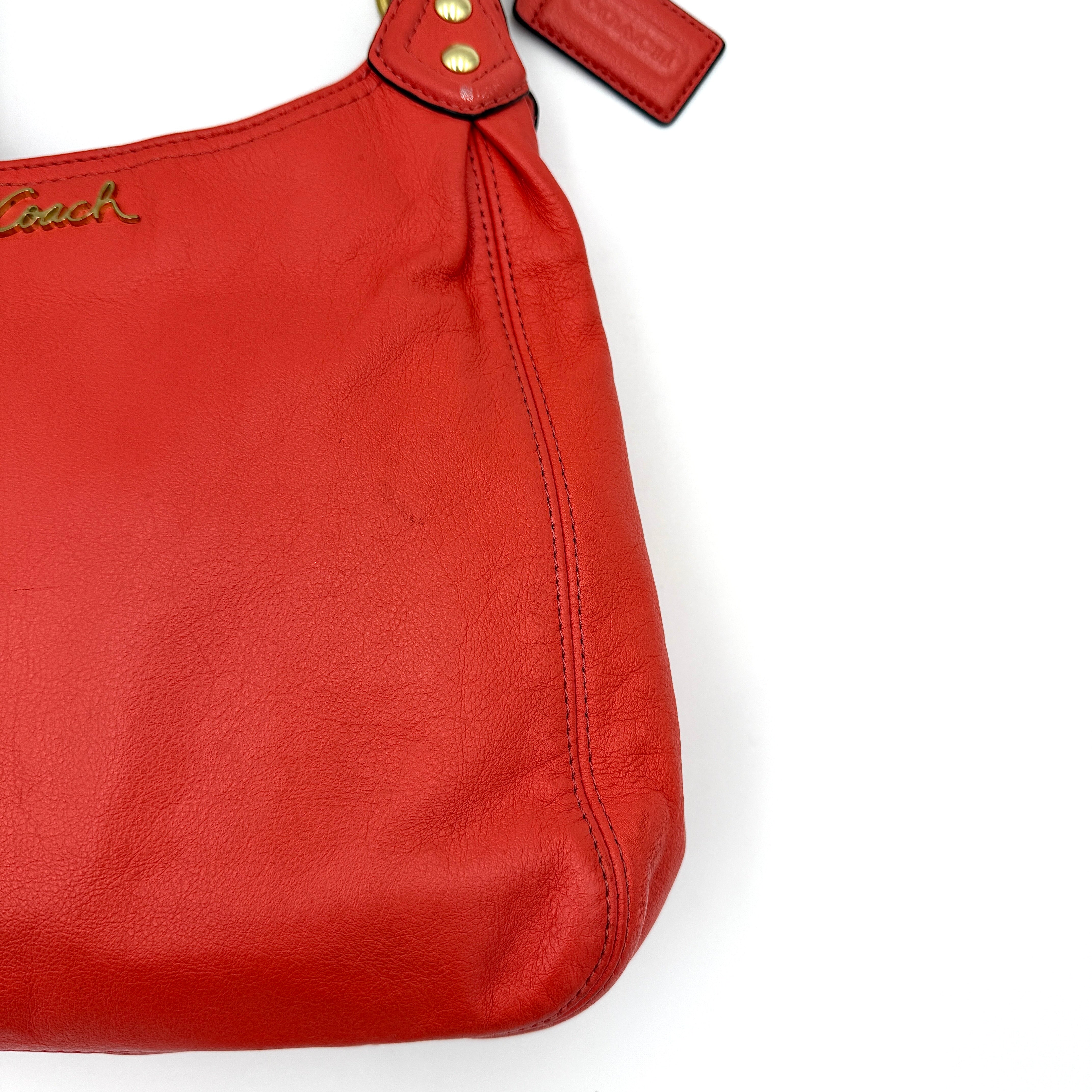 Coach Ashley Hobo Shoulder Bag Burnt Orange
