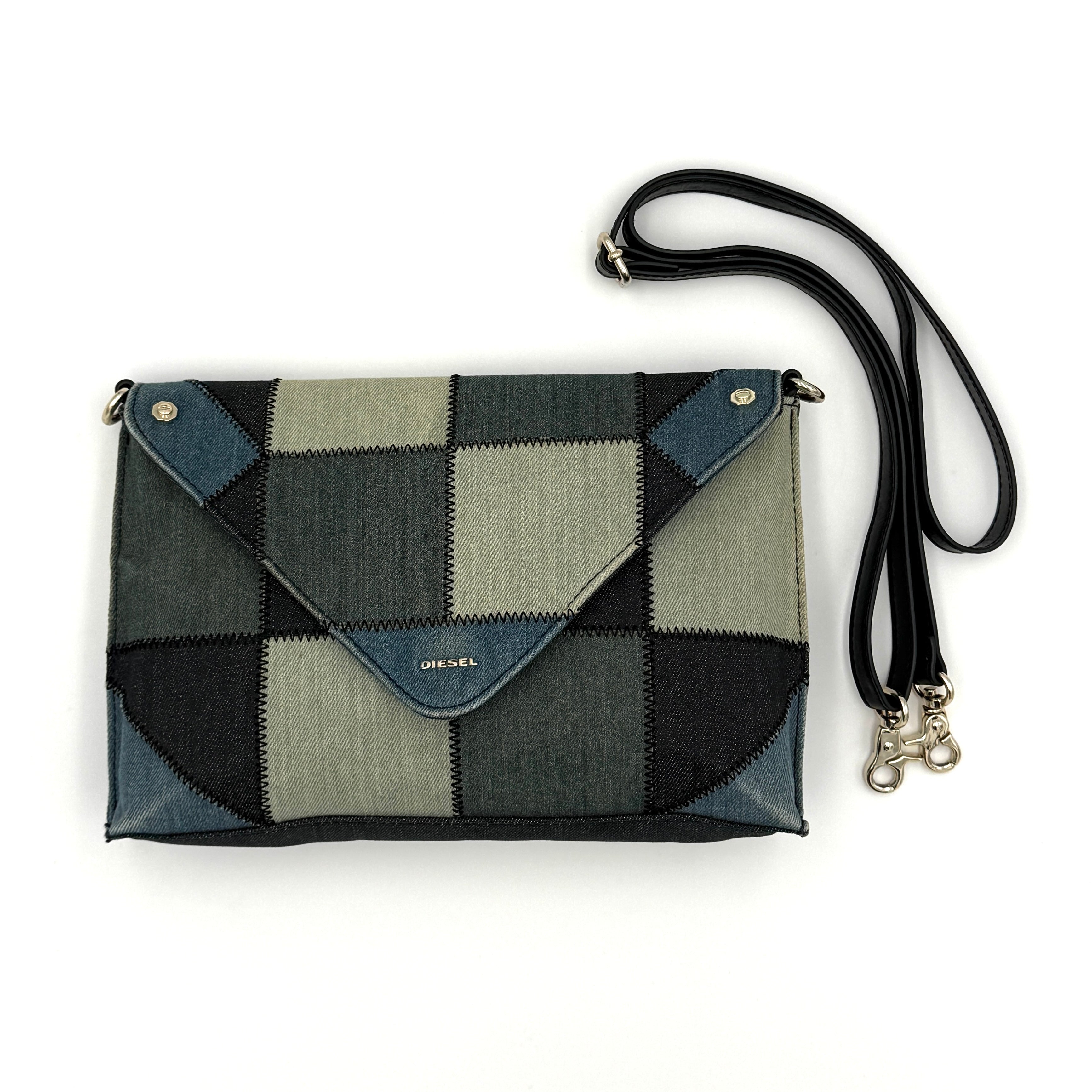 Diesel 2Way Denim Patchwork Shoulder Bag