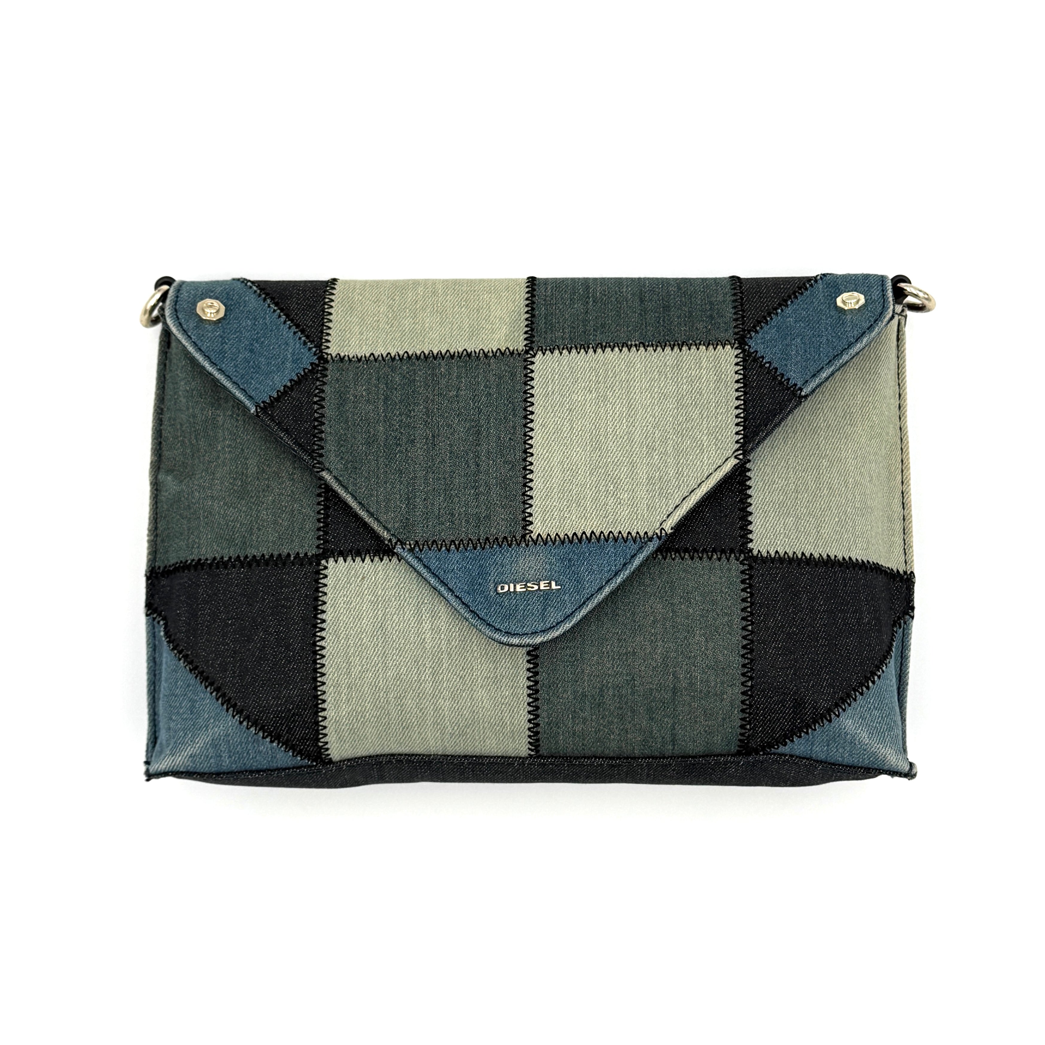 Diesel 2Way Denim Patchwork Shoulder Bag