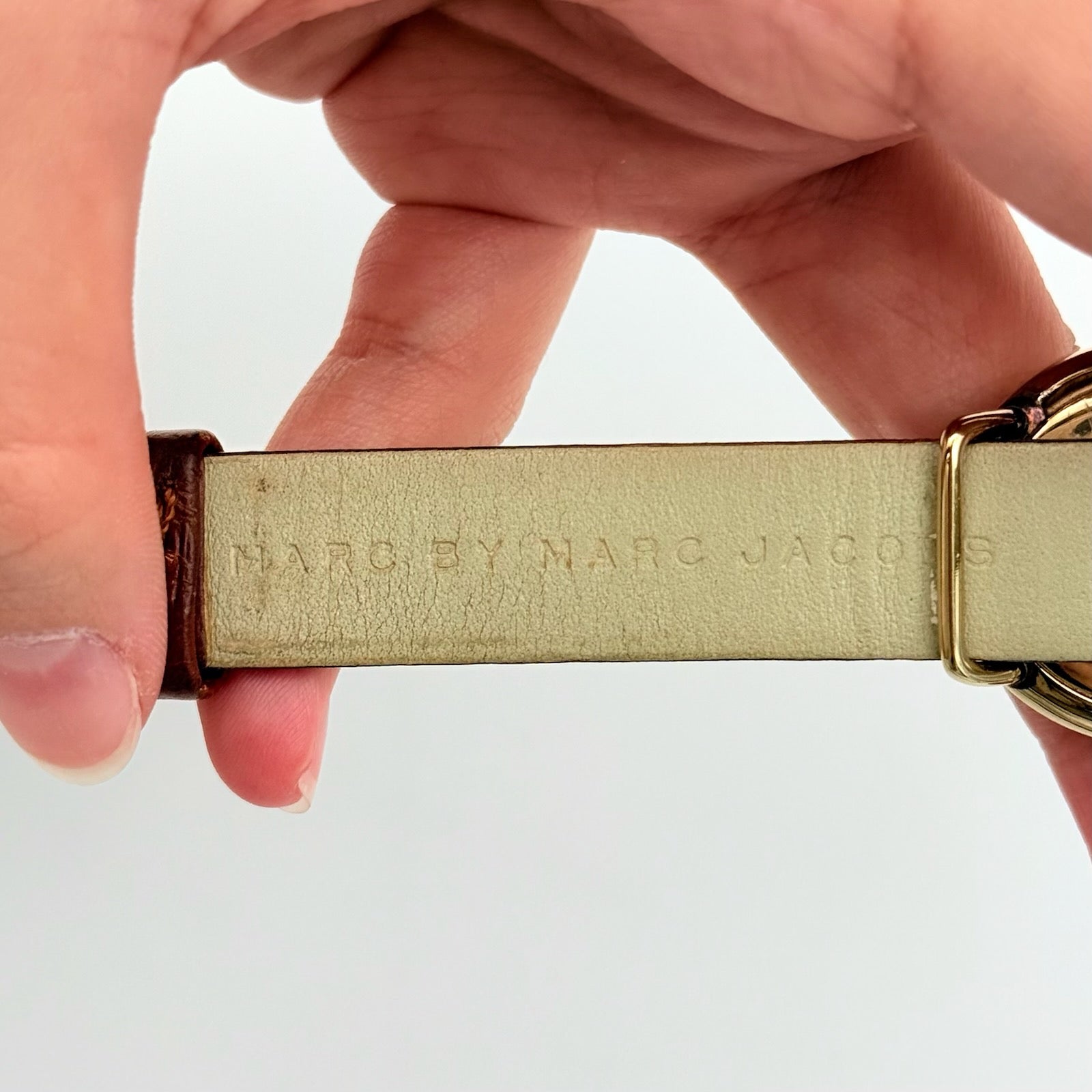 Marc by Marc Jacobs Amy White Dial Watch Gold/Brown