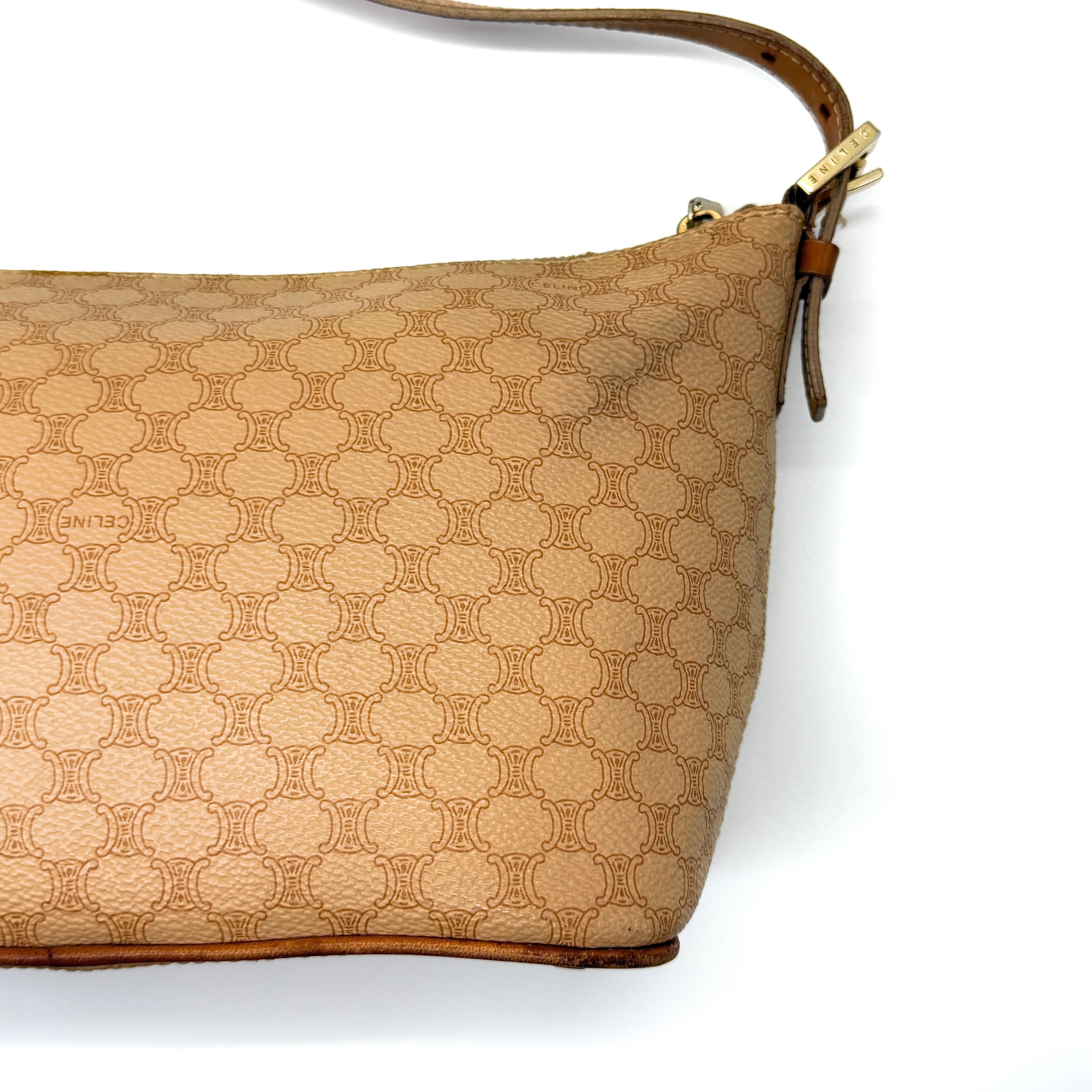 Celine Macadam Shoulder Bag Beige