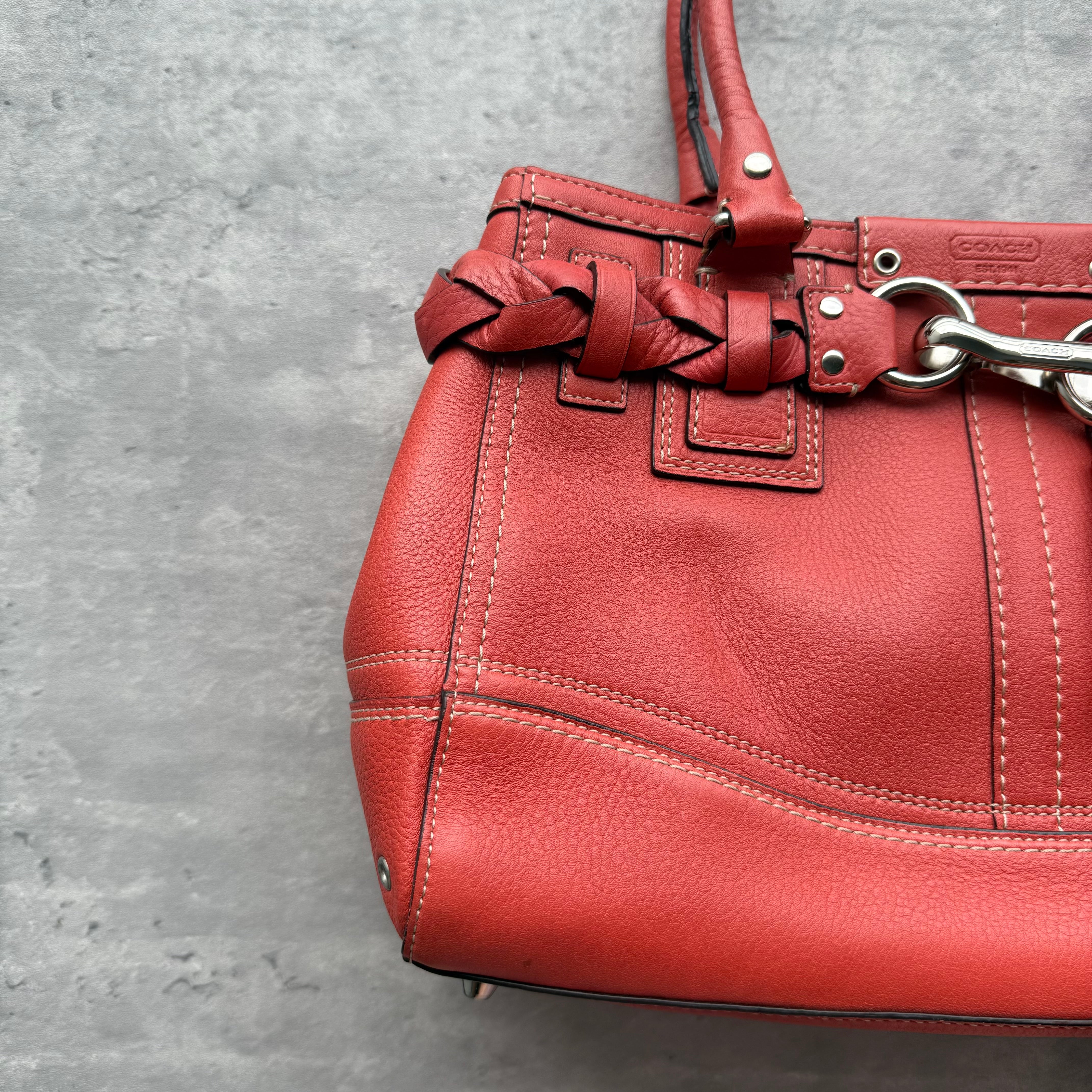 Coach Hampton Carryall HandBag Red