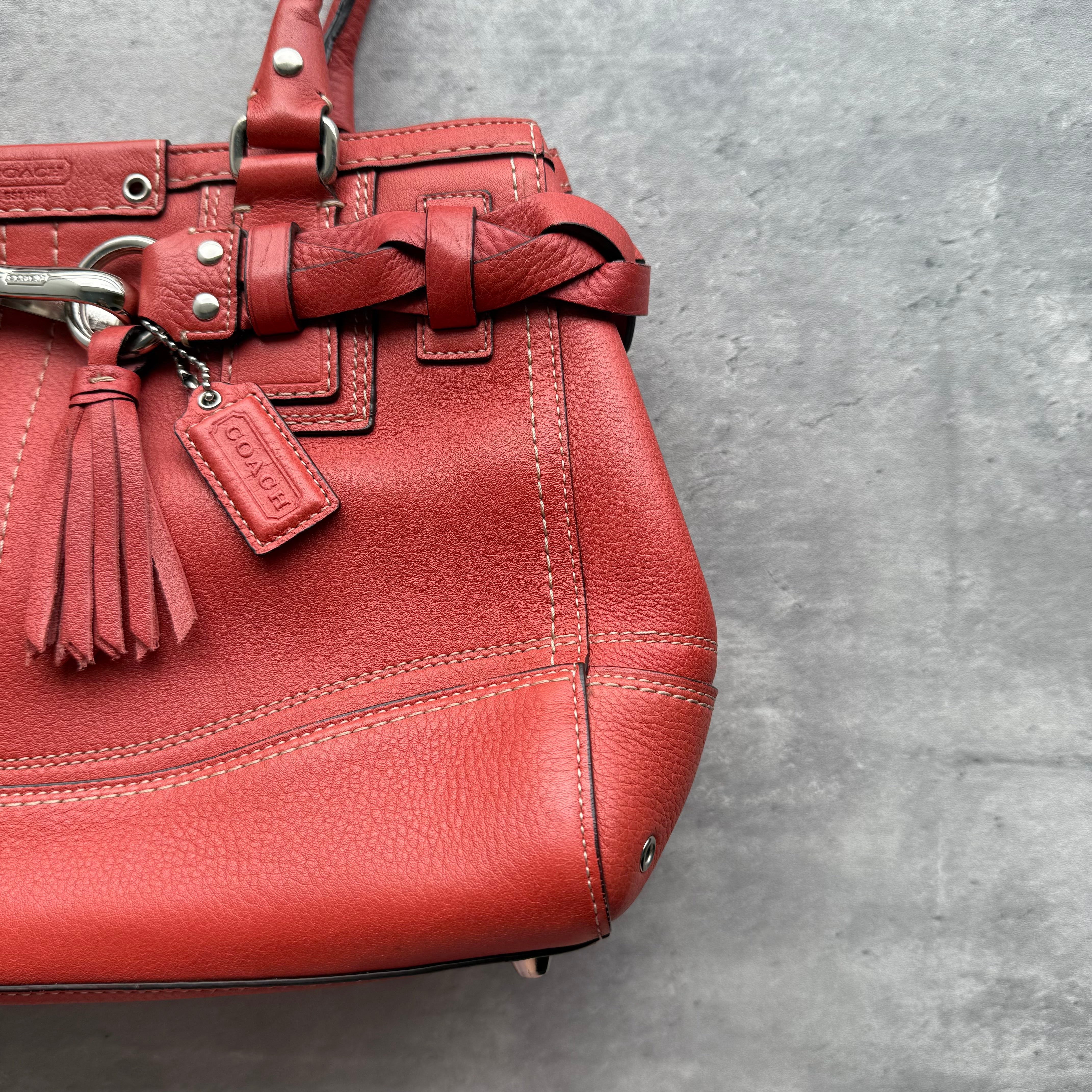 Coach Hampton Carryall HandBag Red