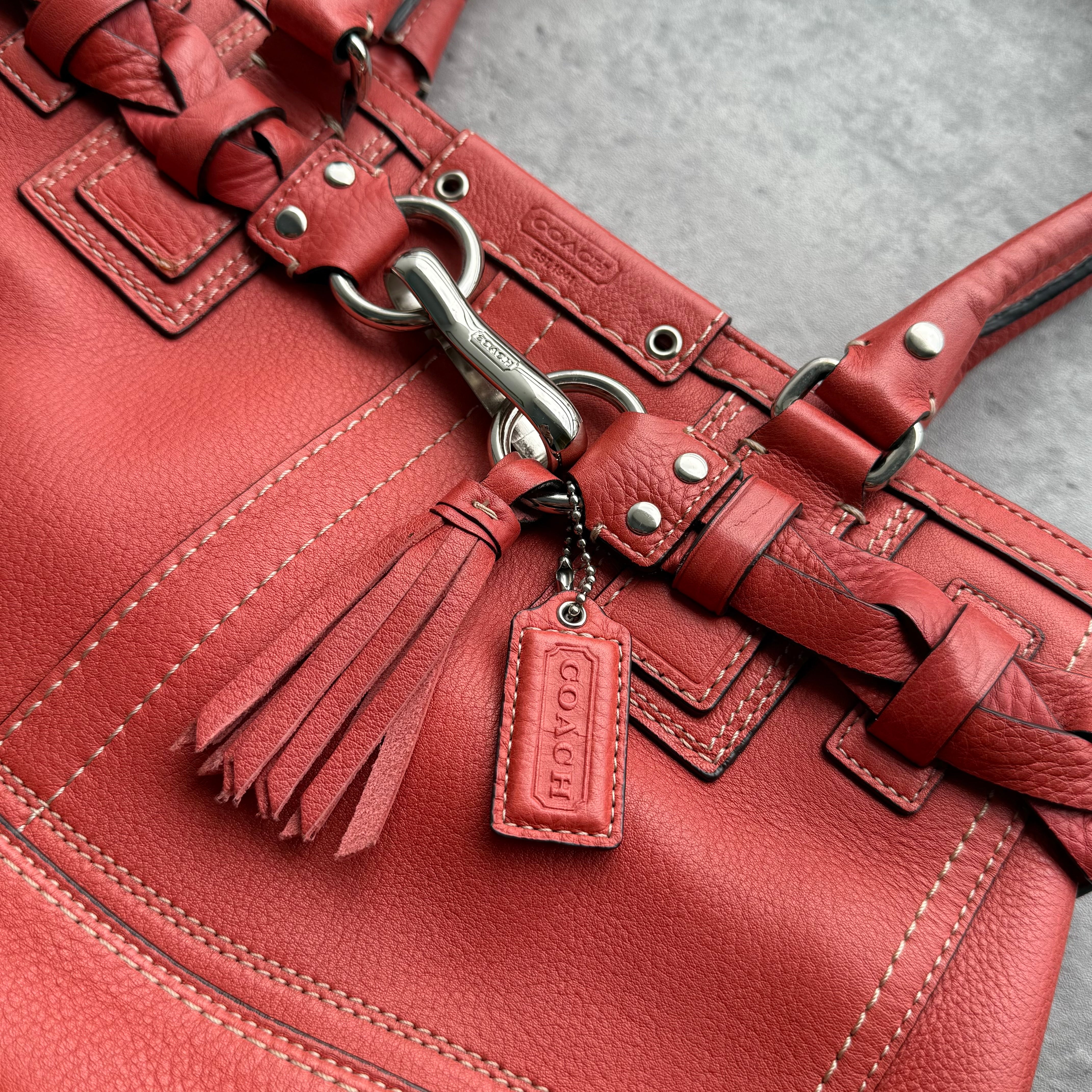 Coach Hampton Carryall HandBag Red