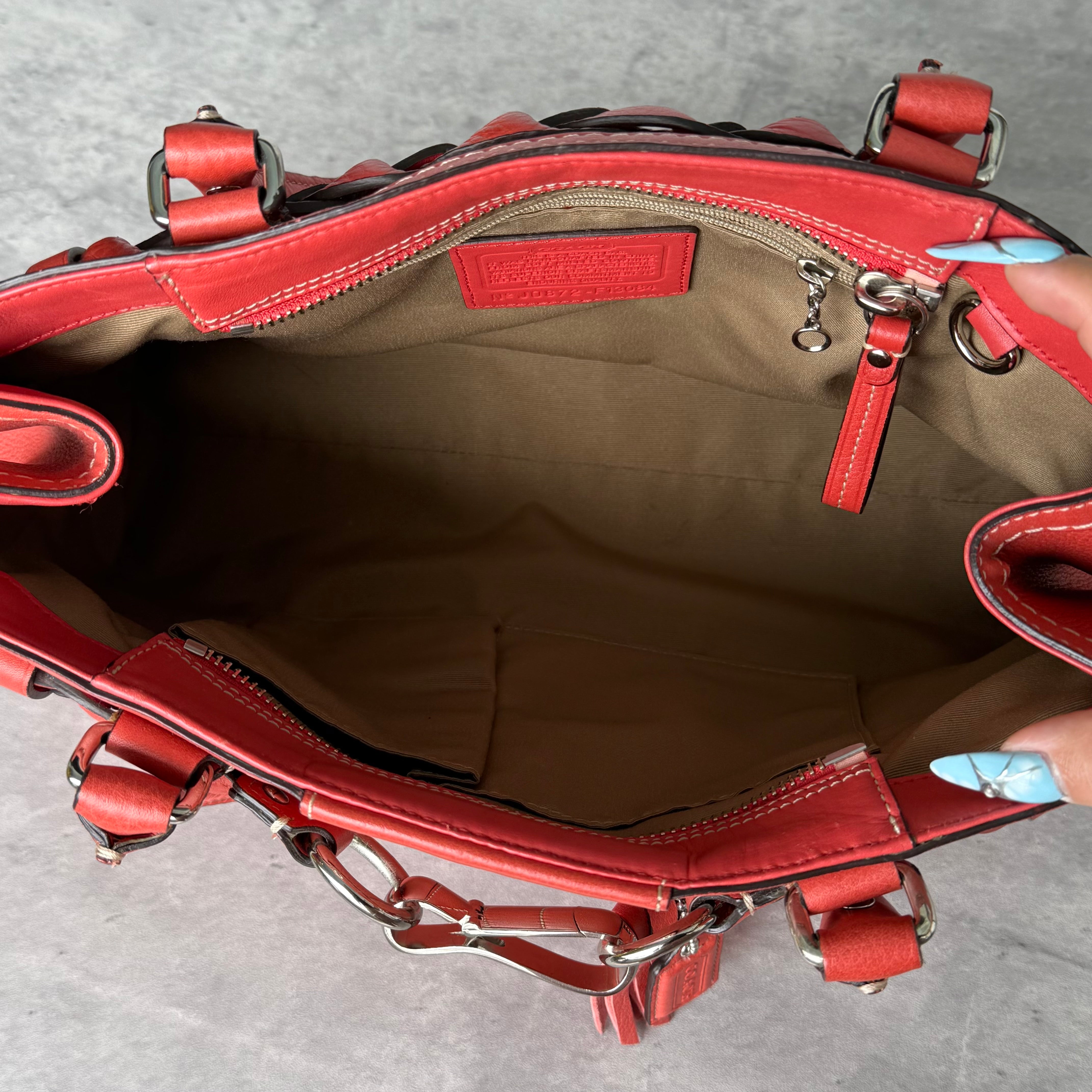 Coach Hampton Carryall HandBag Red