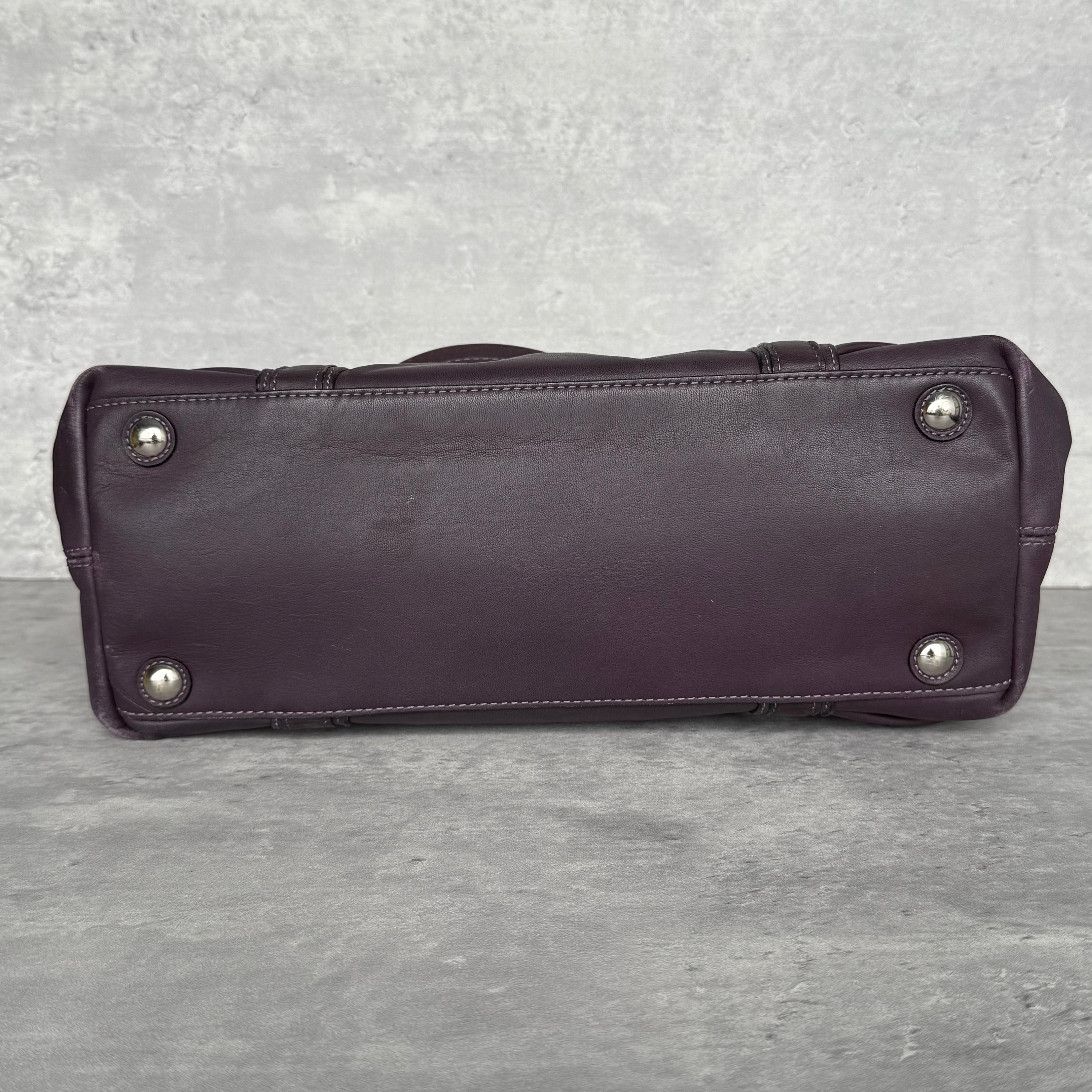 Coach Madison Mia Shoulder Bag Dark Purple