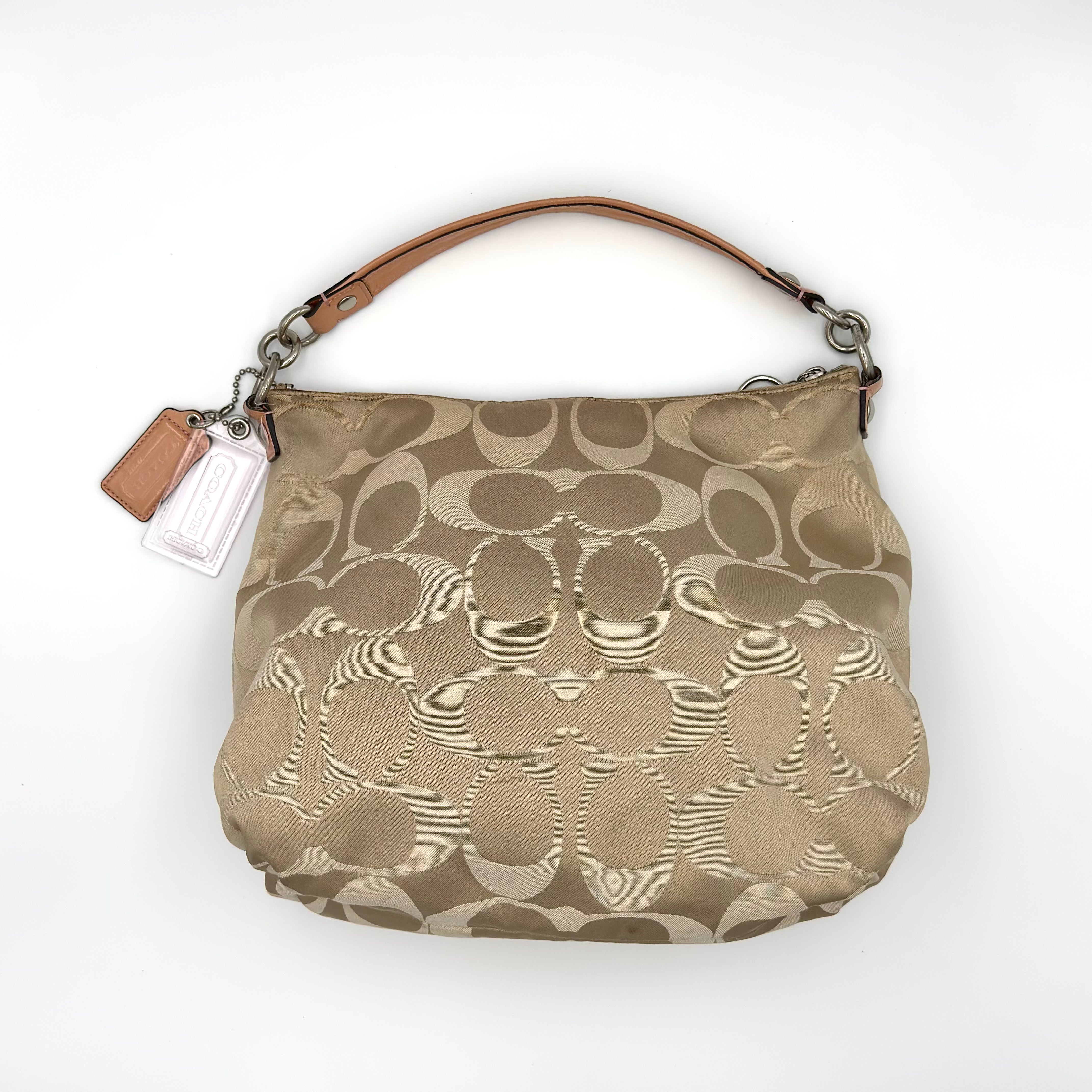 Coach 2Way Poppy Shoulder Bag Beige/Tan