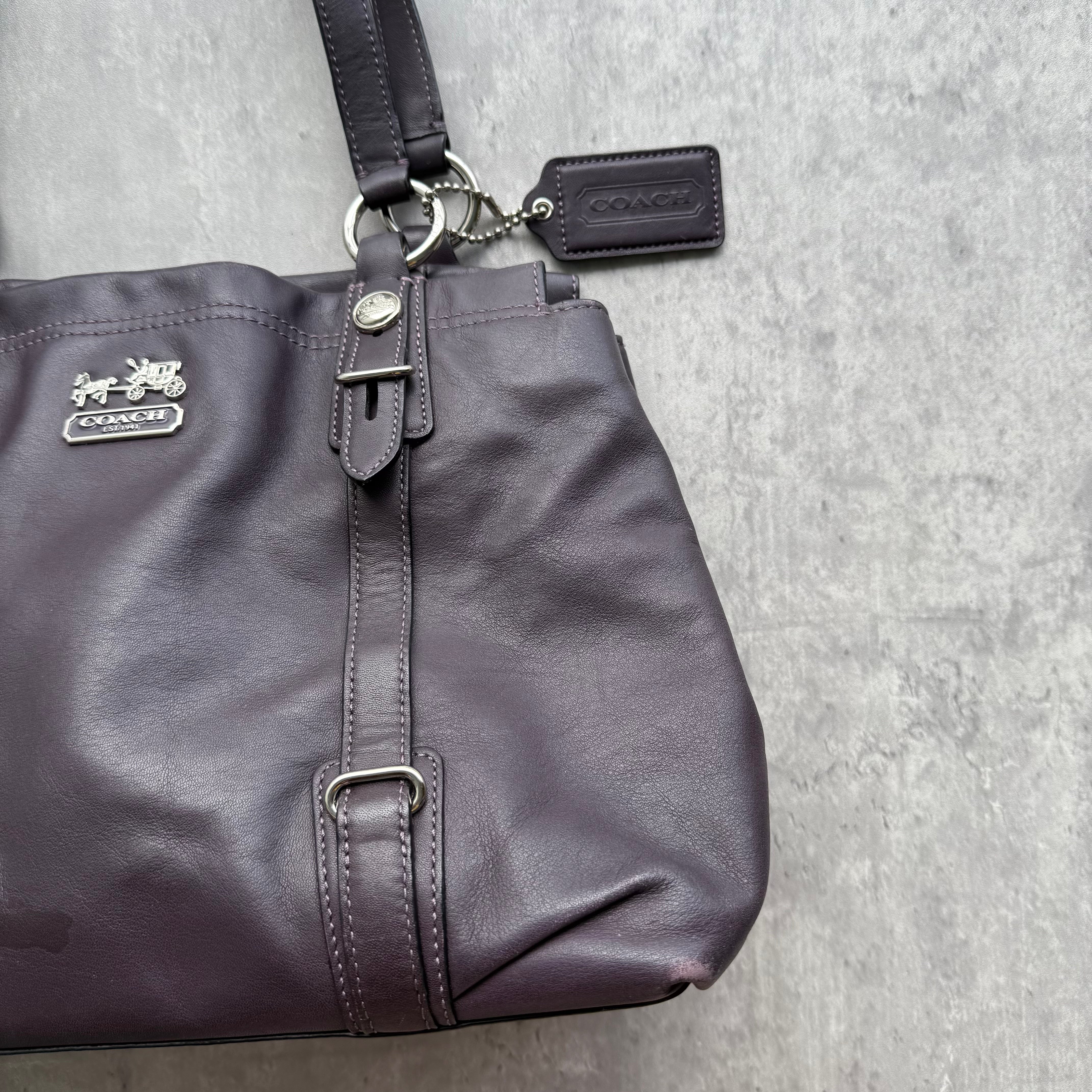 Coach Madison Mia Shoulder Bag Dark Purple