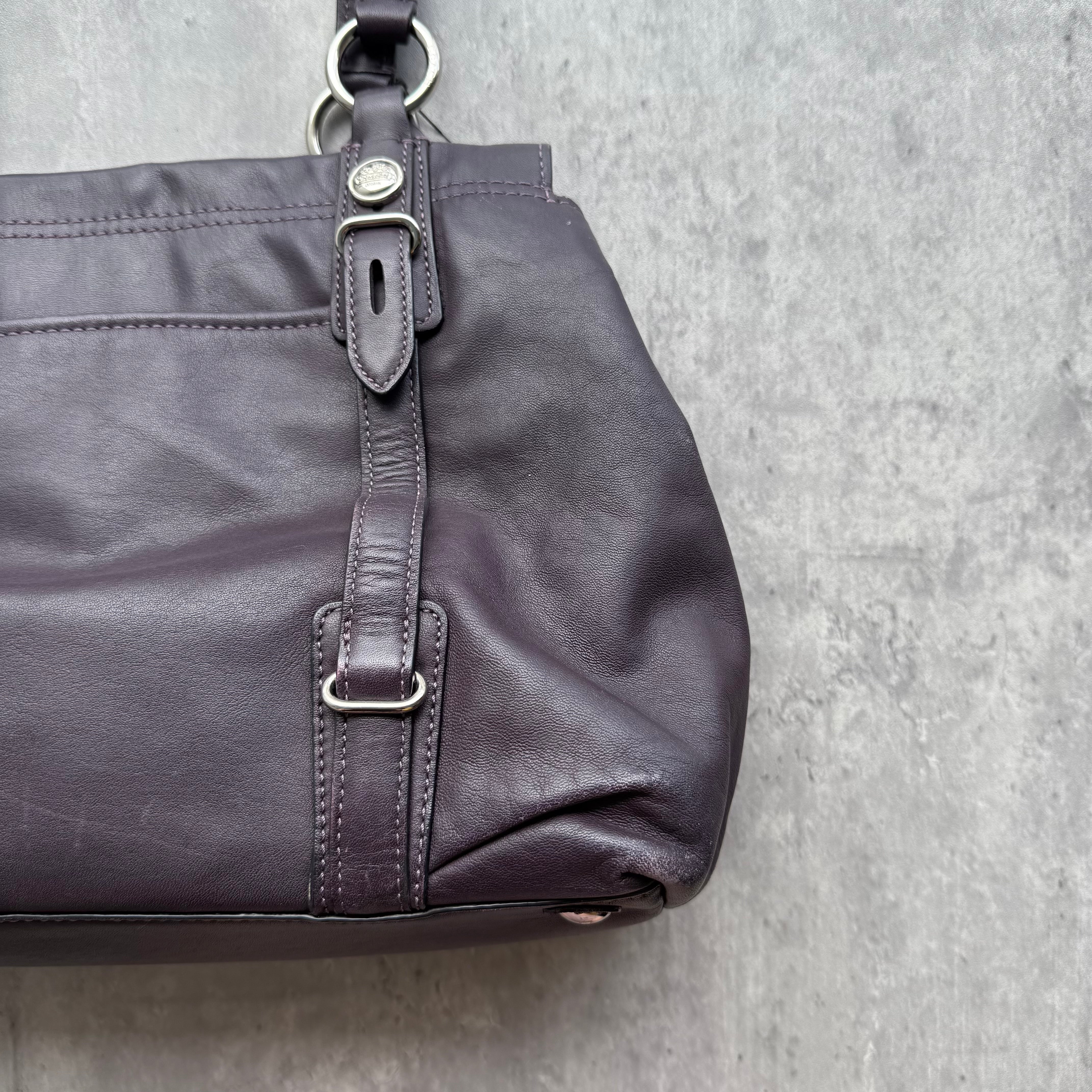 Coach Madison Mia Shoulder Bag Dark Purple